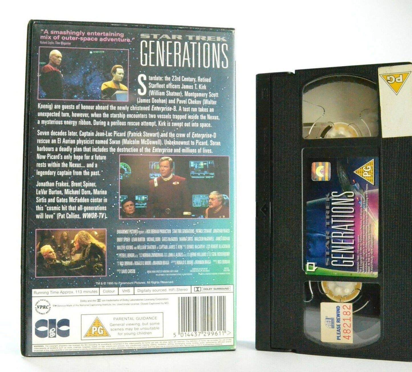 Star Trek Generations: Outer-Space Adventure - Large Box - Patrick Stewart - VHS-