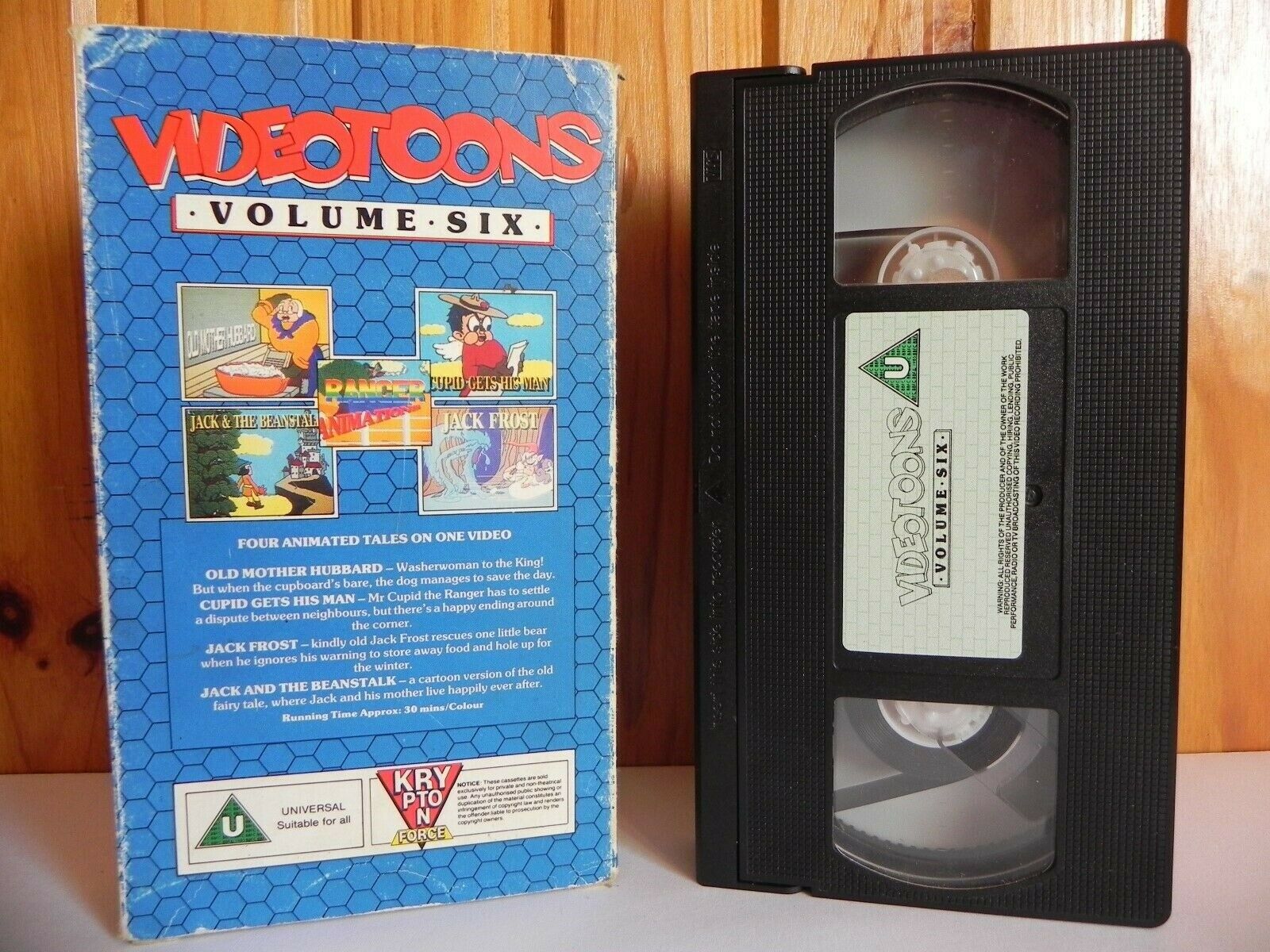 Videotoons - Volume Six - Four Tales - One Video - Children's - Carton - Pal VHS-