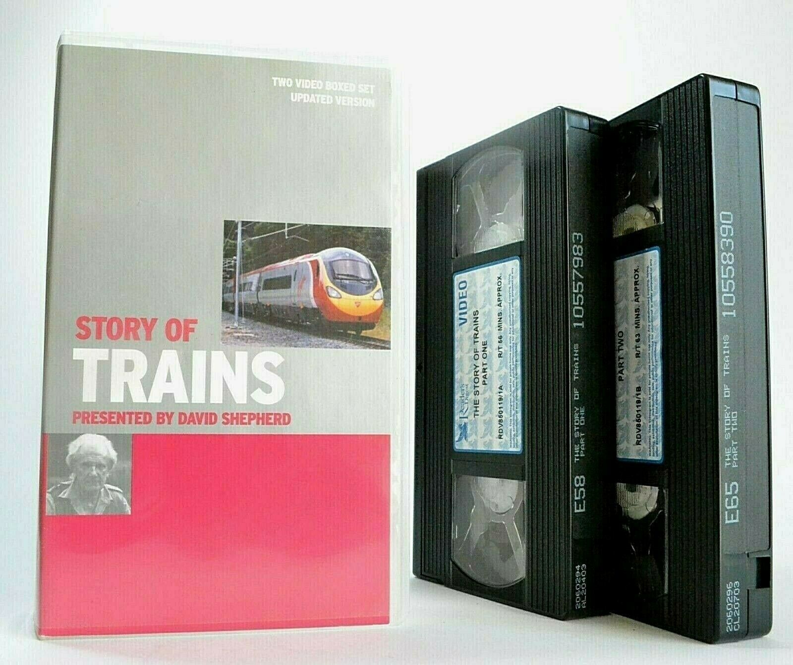 Story Of Trains; {David Shepherd} - Documentary - Railway Locomotive - Pal VHS-