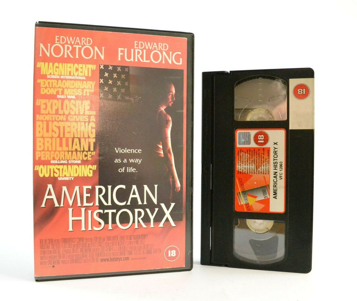 American History X: Drama (1998) - Large Box - Violence As A Way Of Life - VHS-
