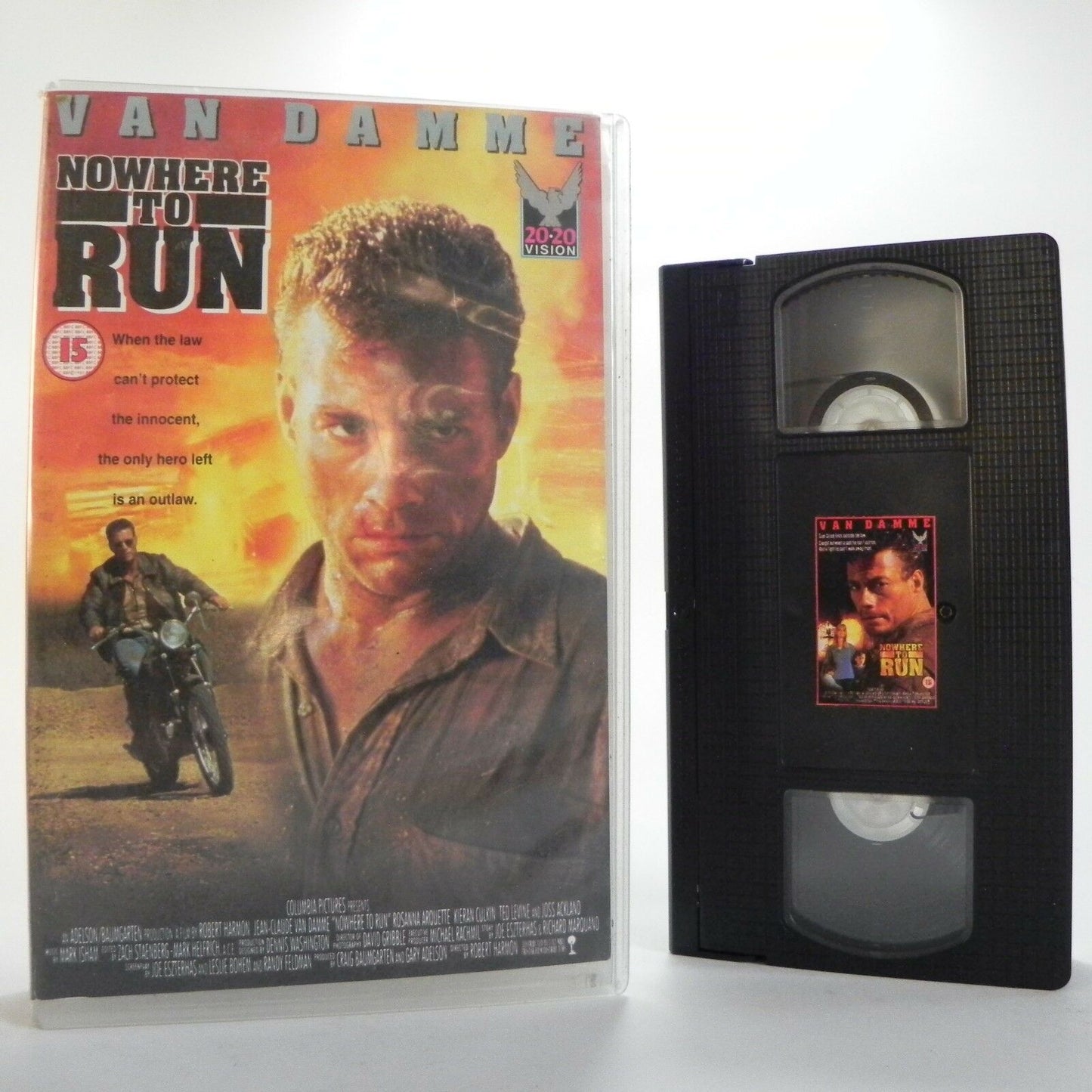 Nowhere To Run - 20/20 Vision - Large Box - Action - Jean-Claude Van Damme - VHS-