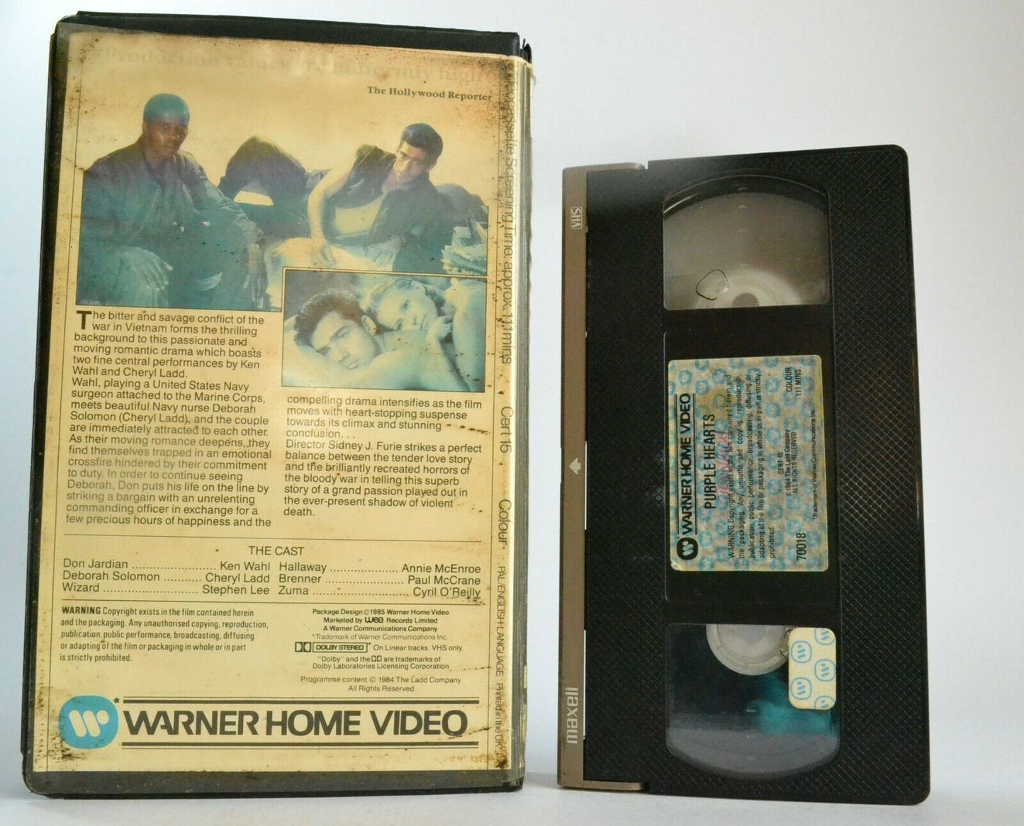 Purple Hearts: (1985) Warner Home - War Drama - Large Box - Vietnam War - VHS-