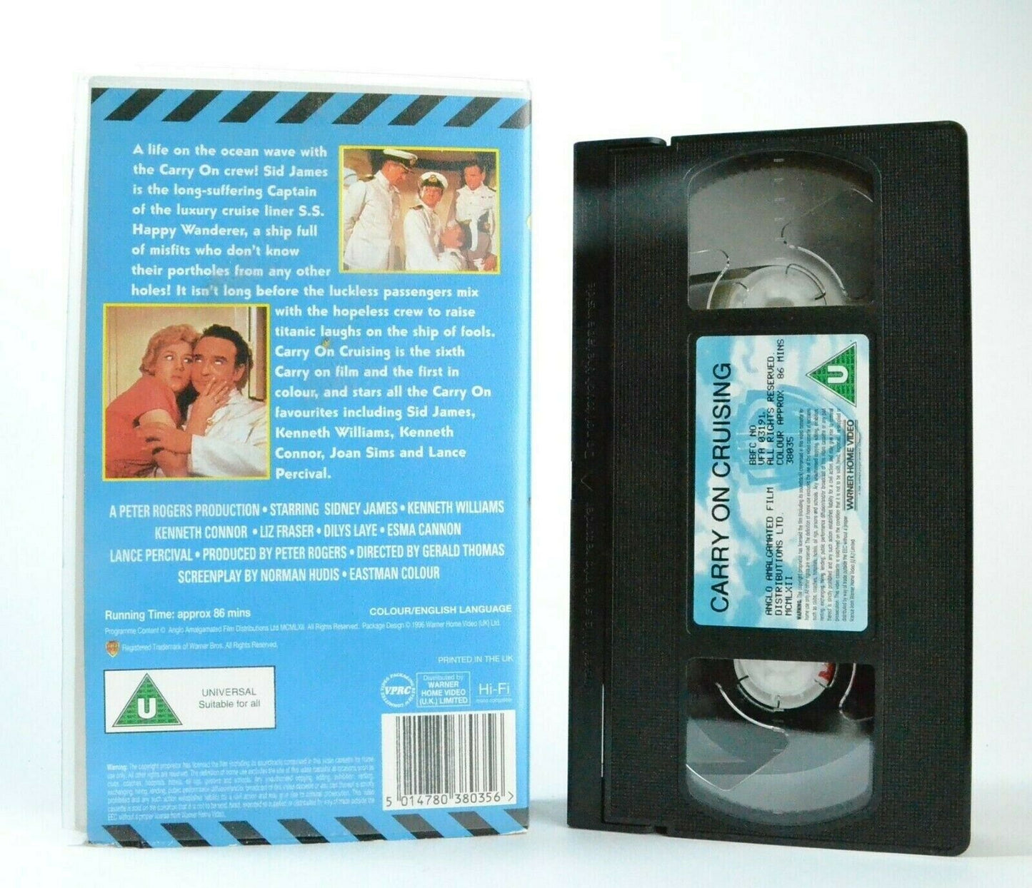 Carry On: Cruising (1962) - Free Postcard Included - Comedy - S.James - Pal VHS-