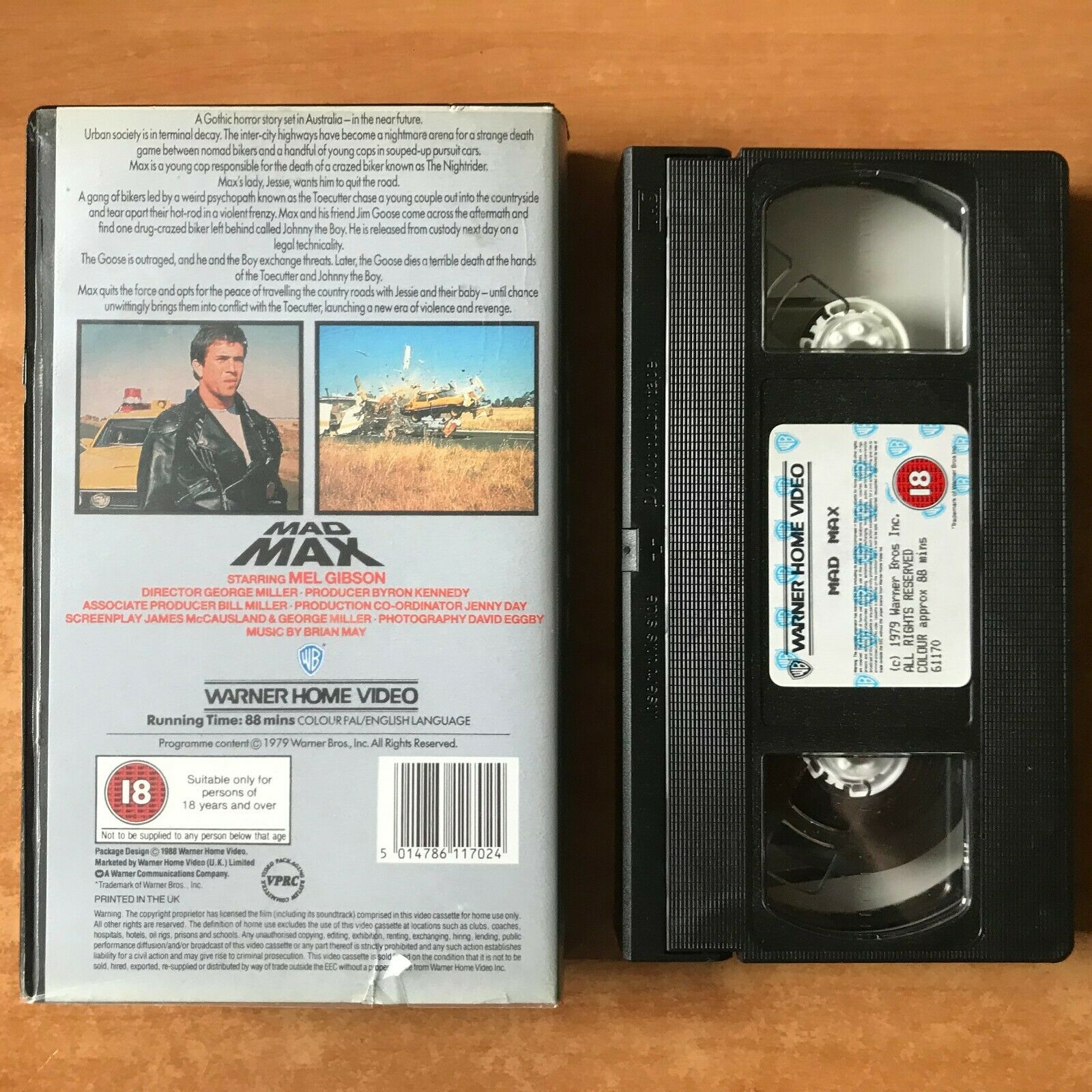 Mad Max (1986); [Warner Home] Post Apocalypse Dystopia - Mel Gibson - Pal VHS-