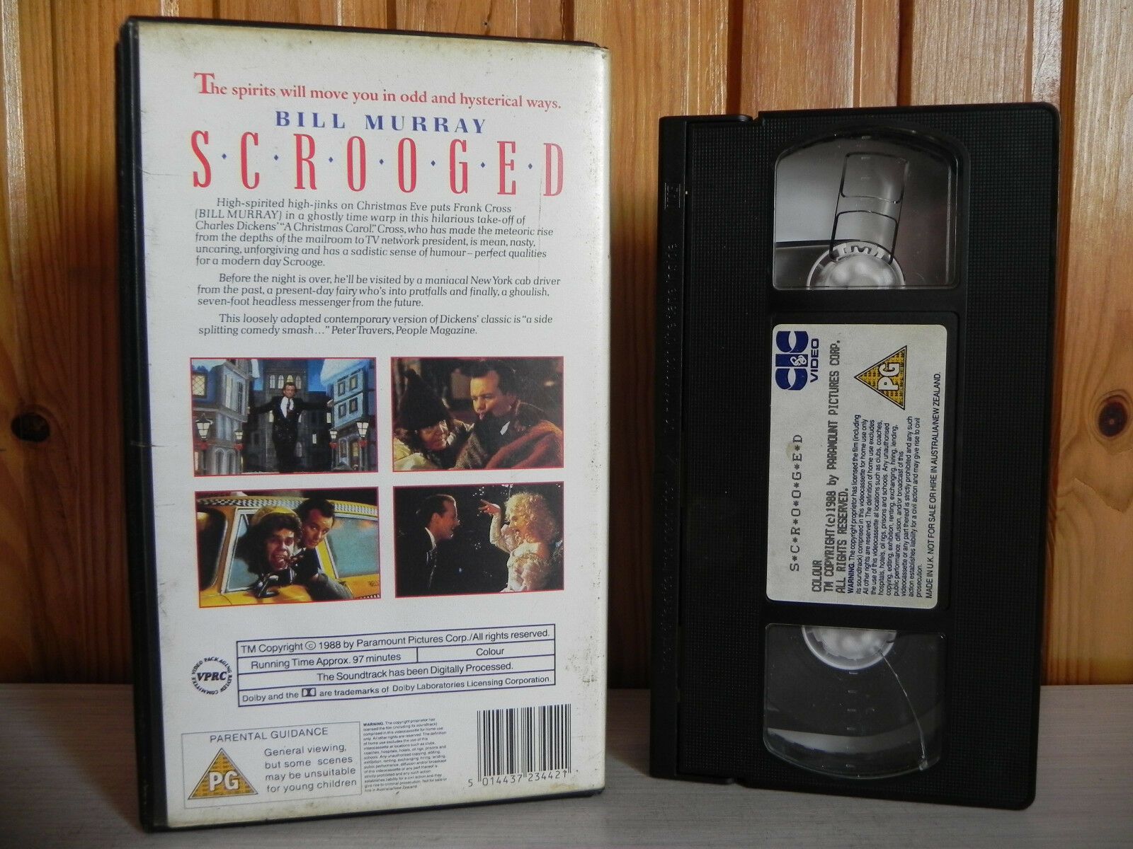 Scrooged - CIC Video - Comedy - Modern Day Dicken's Classic - Pal VHS-