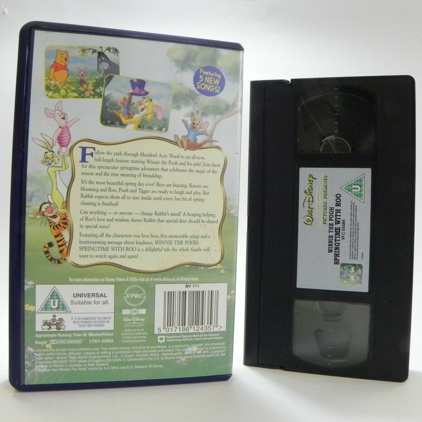 Winnie The Pooh: Winnie The Pooh: Springtime With Roo - Animated - Kids - VHS-
