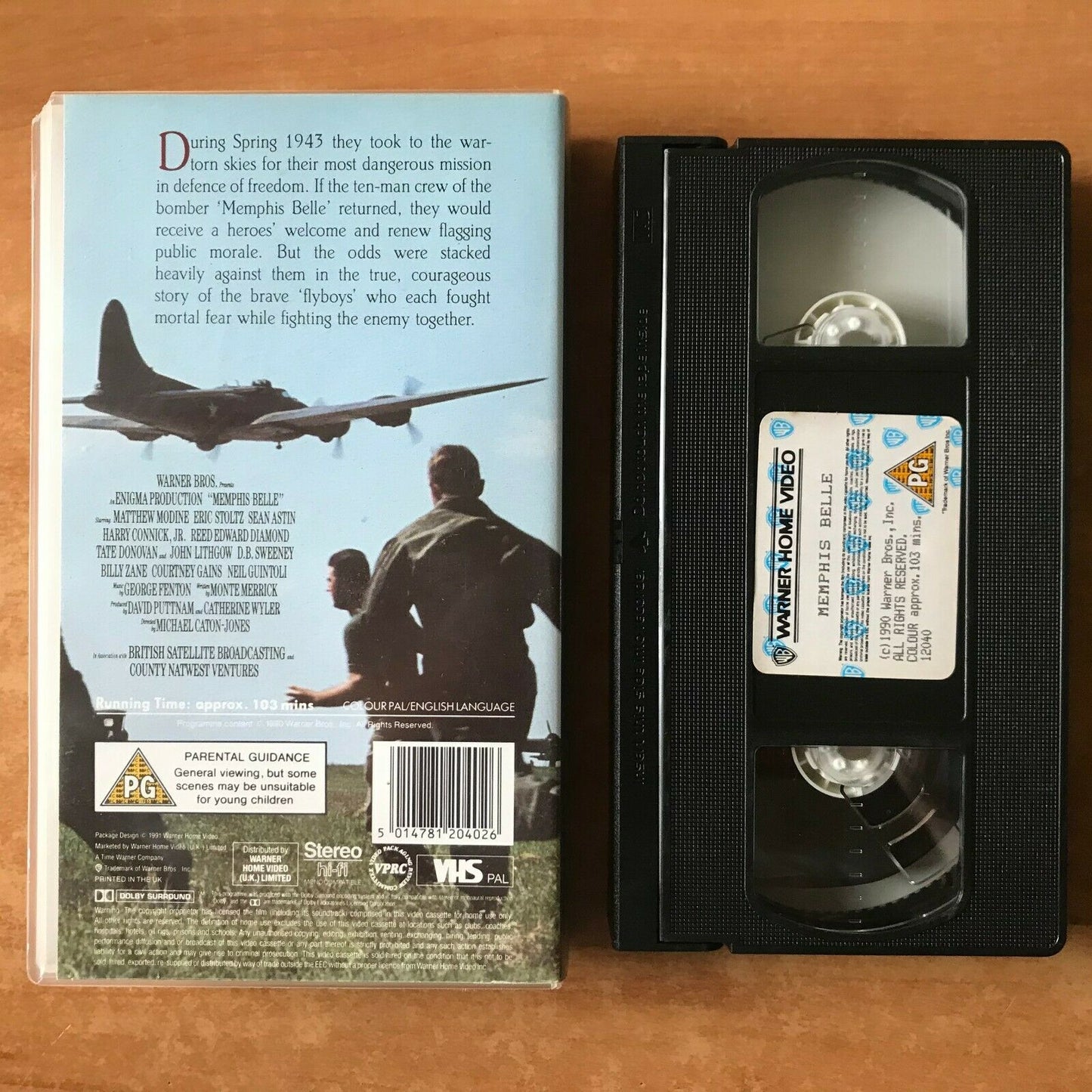 Memphis Belle (1990): Action - War Drama [B-17 Crew] Eric Stoltz - Pal VHS-