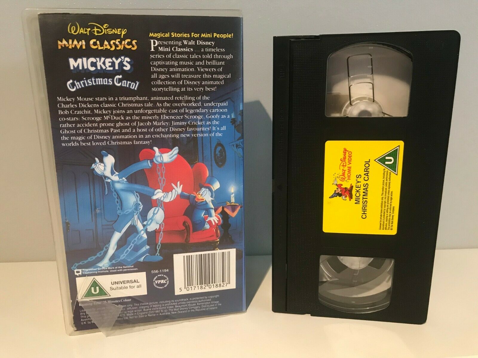 Mickey's Christmas Carol [Disney] Charles Dickens - Animated - Children's - VHS-