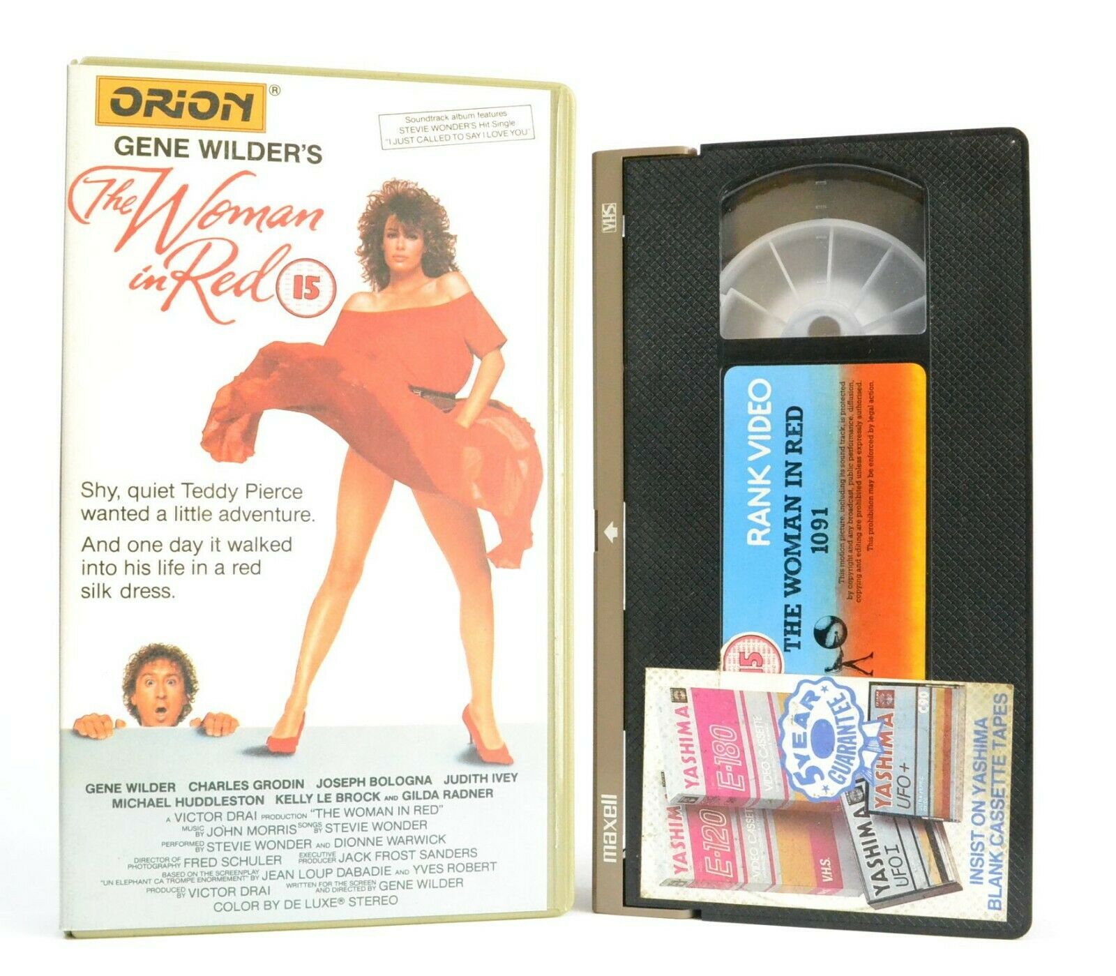 The Woman In Red: Film By G.Wilder - Romantic Comedy (1984) - K.Le Brock - VHS-