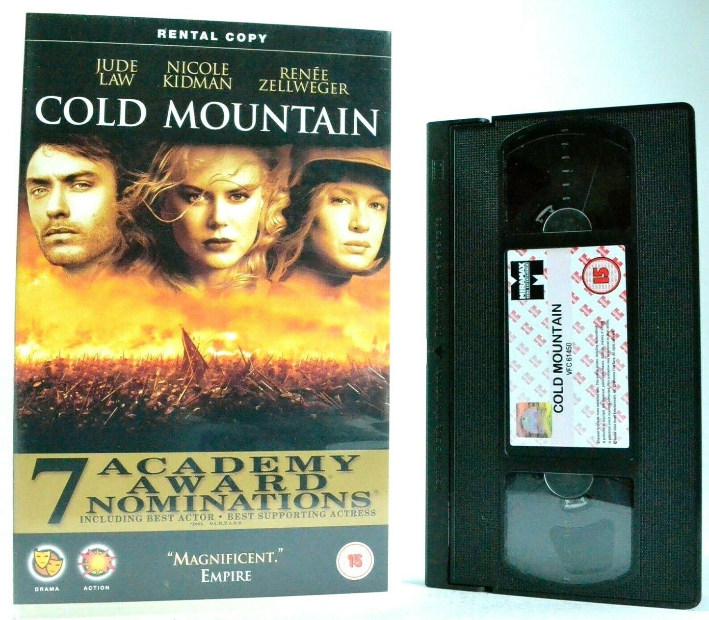 Cold Mountain: Action/Drama - Large Box - Ex-Rental - N.Kidman/R.Zellweger - VHS-
