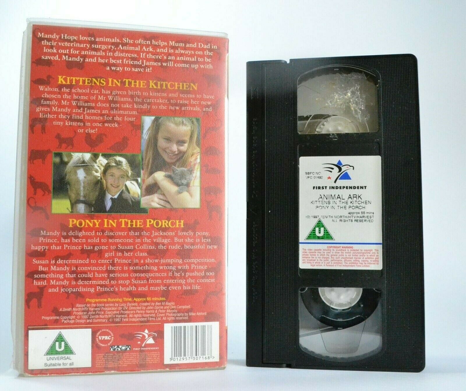 Kittens In The Kitchen/Pony In The Porch - Animal Ark - Children's - Pal VHS-