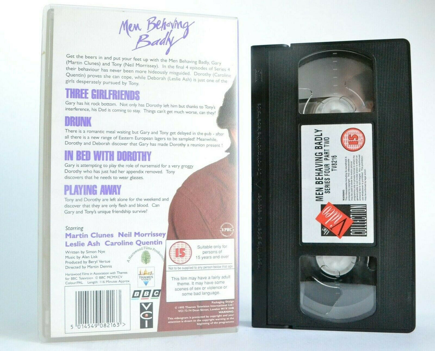 Men Behaving Badly: By Simon Nye - 4 Episodes/Series 4 - British Sitcom - VHS-