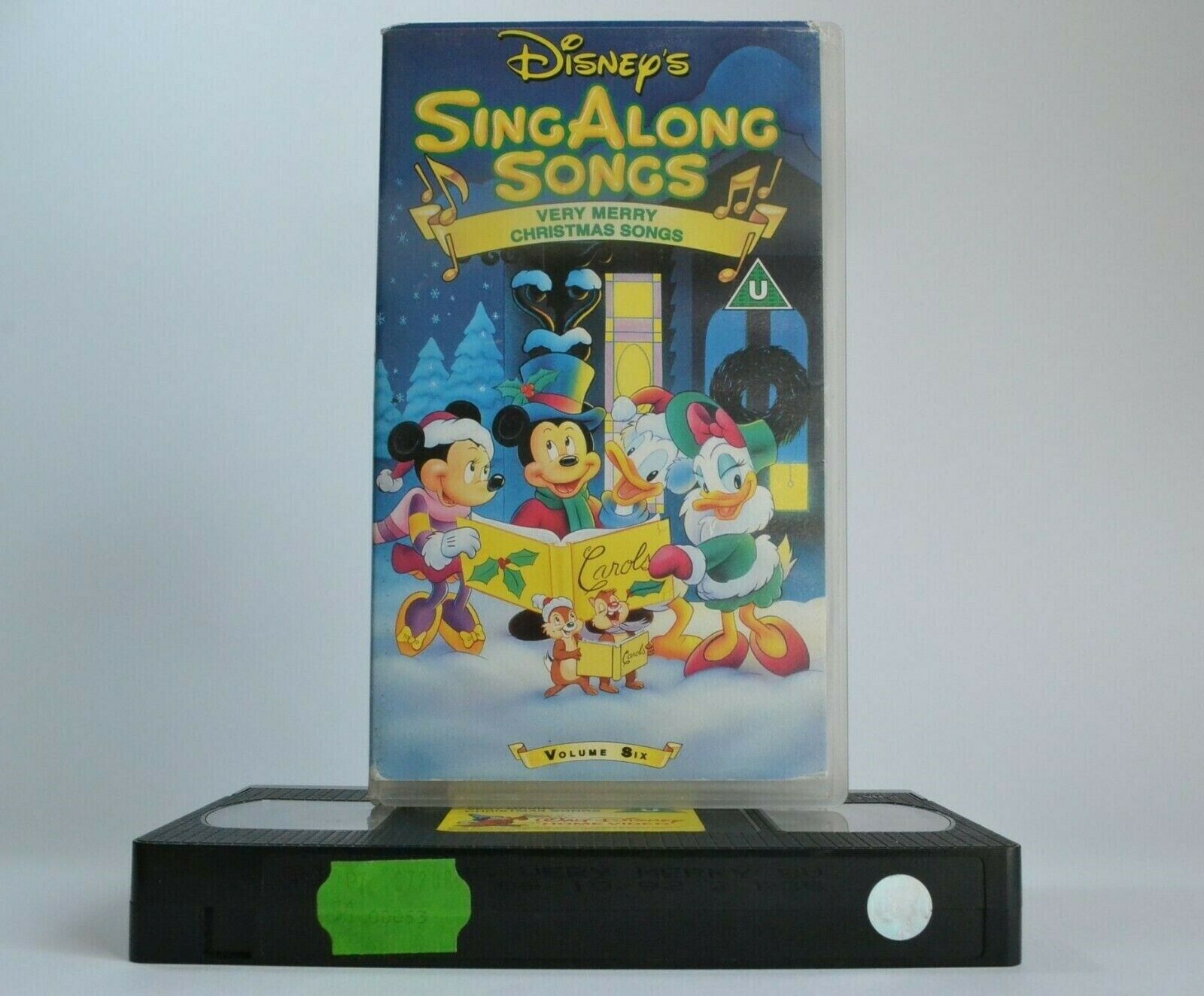 Disney Sing Along Songs: Very Merry Christmas Songs - Animated - Kids - Pal VHS-