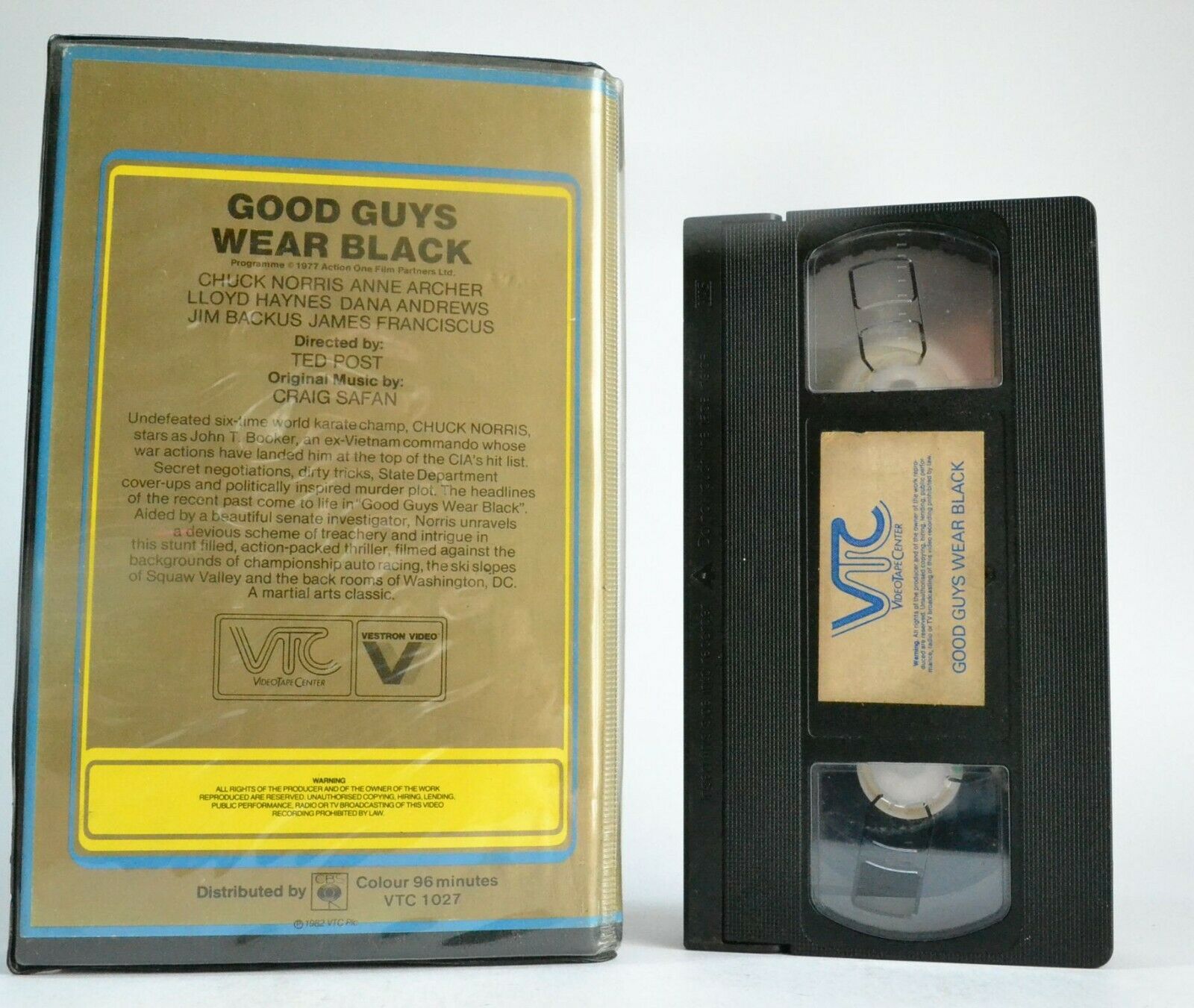 Good Guys Wear Black: Chuck Norris 2nd Lead Role - Black Tigers - Pre-Cert - VHS-