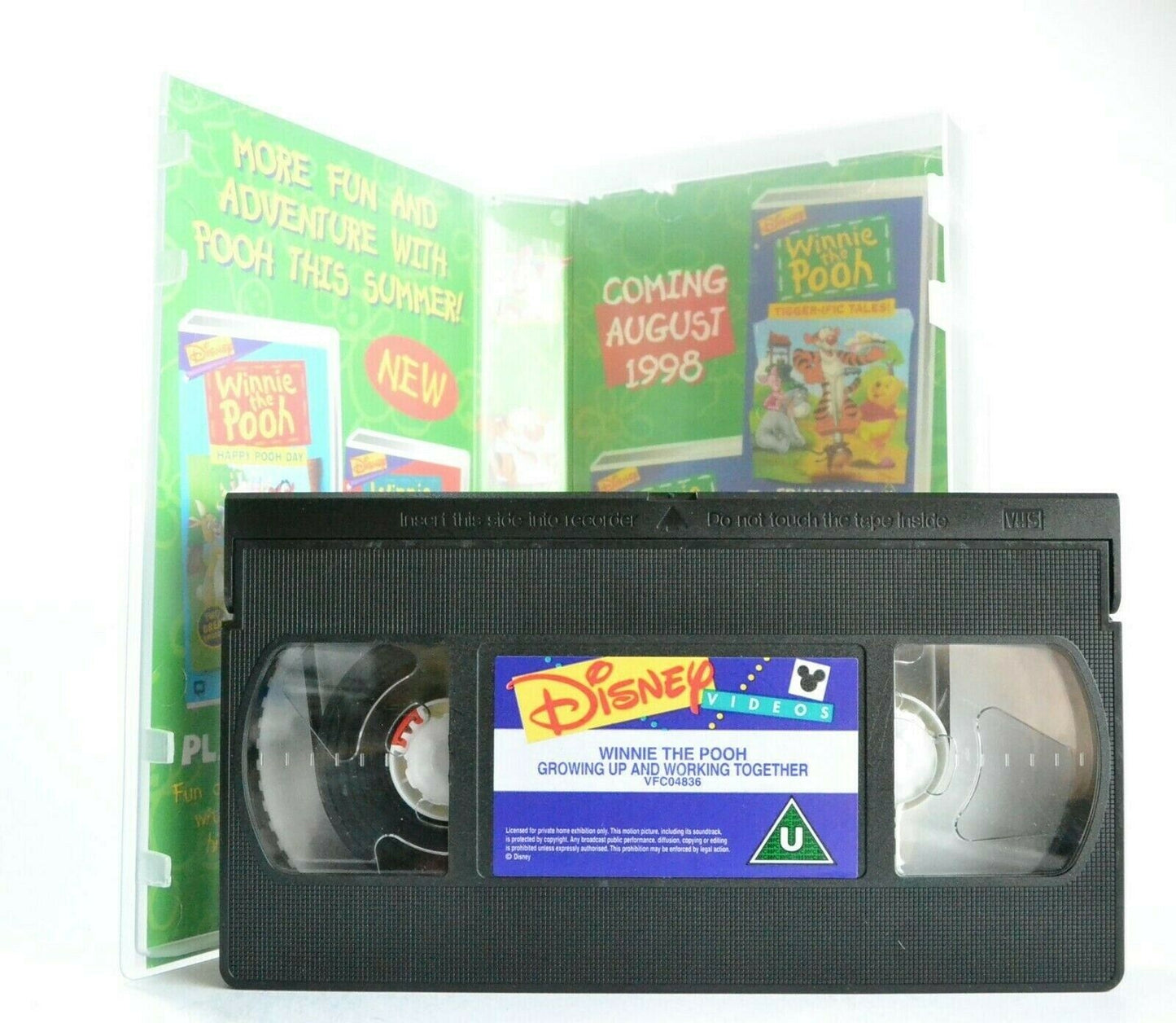 Winnie The Pooh: Growing Up/Working Together - Animated - Disney - Kids - VHS-