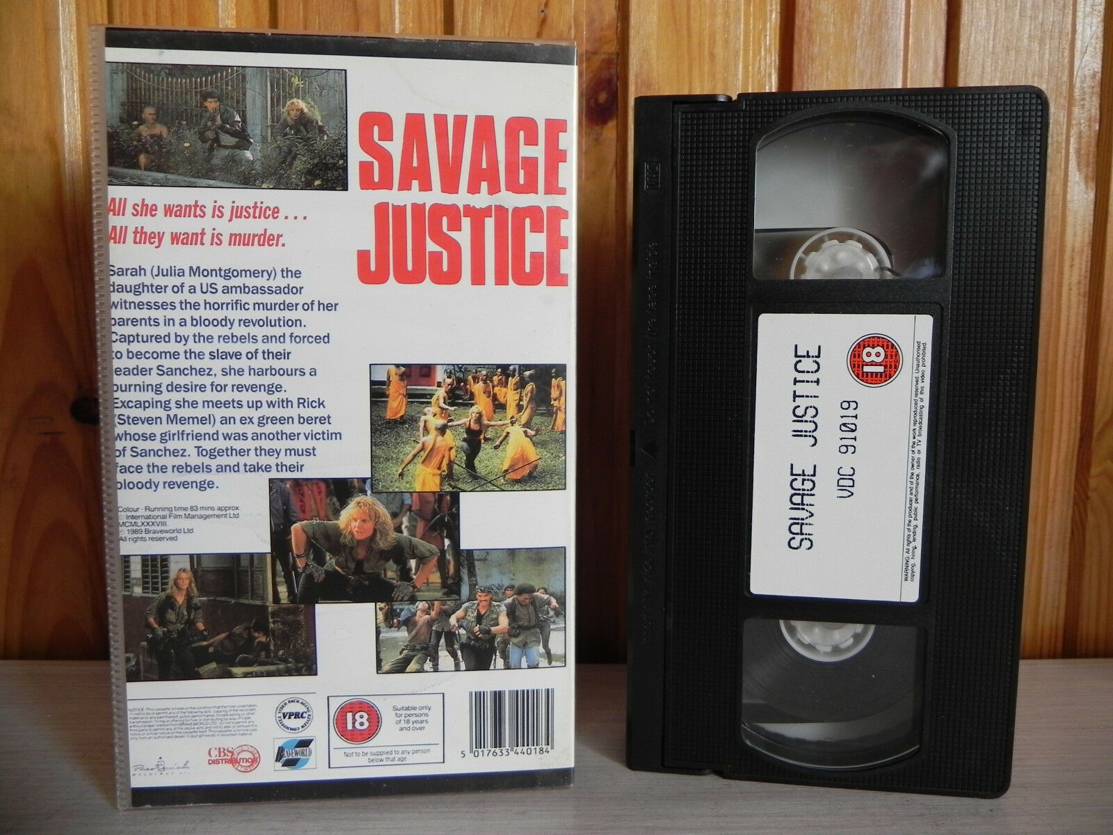Savage Justice, Braveworld, Action, Cert 18, Julia Montgomery, Pal VHS ...
