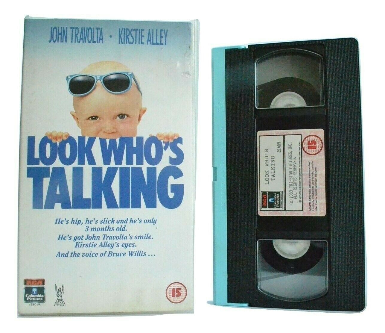 Look Who's Talking (1989): Baby Talk Comedy - J.Travolta/K.Alley - Pal VHS-