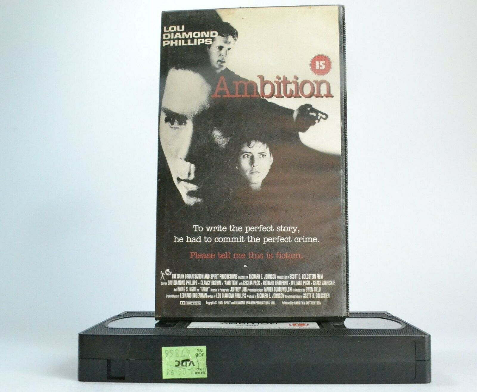 Ambition - Psychological Thriller - Serial Killer - Lou Diamond Phillips - VHS-