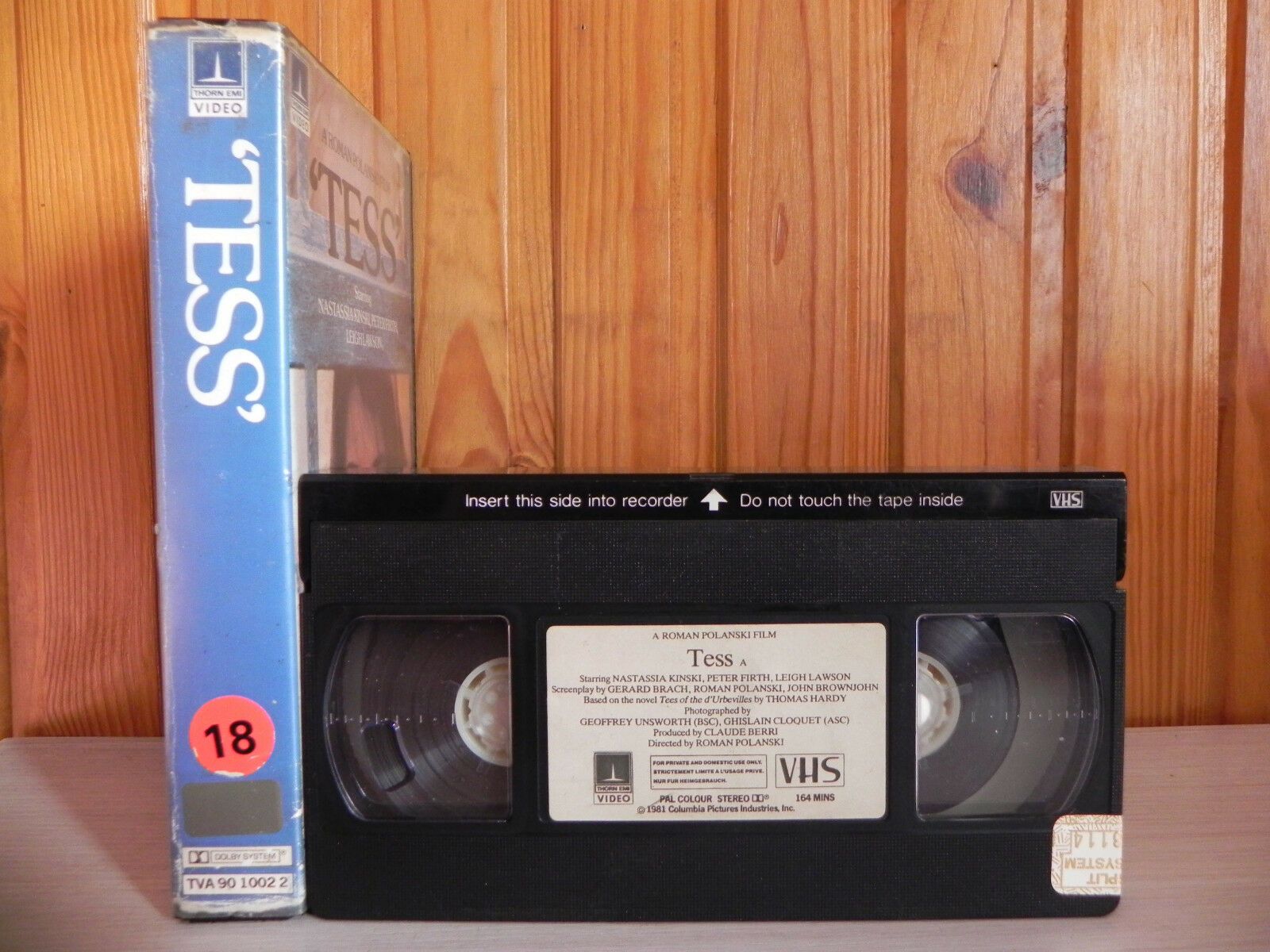 Tess - Roman Polanski - Nastassia Kinski - Thorn Emi Video - Pre-Cert - Pal VHS-