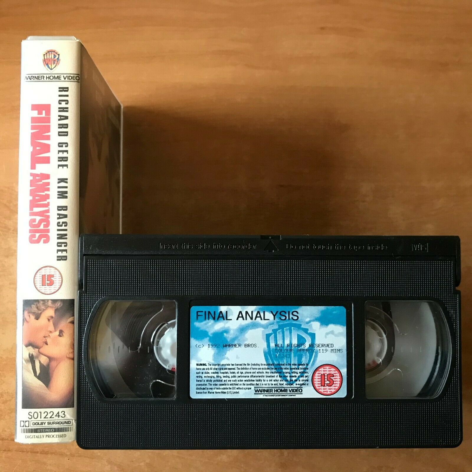 Final Analysis: Erotic Thriller - Neo-Noir Drama - Gere / Basinger - Pal VHS-