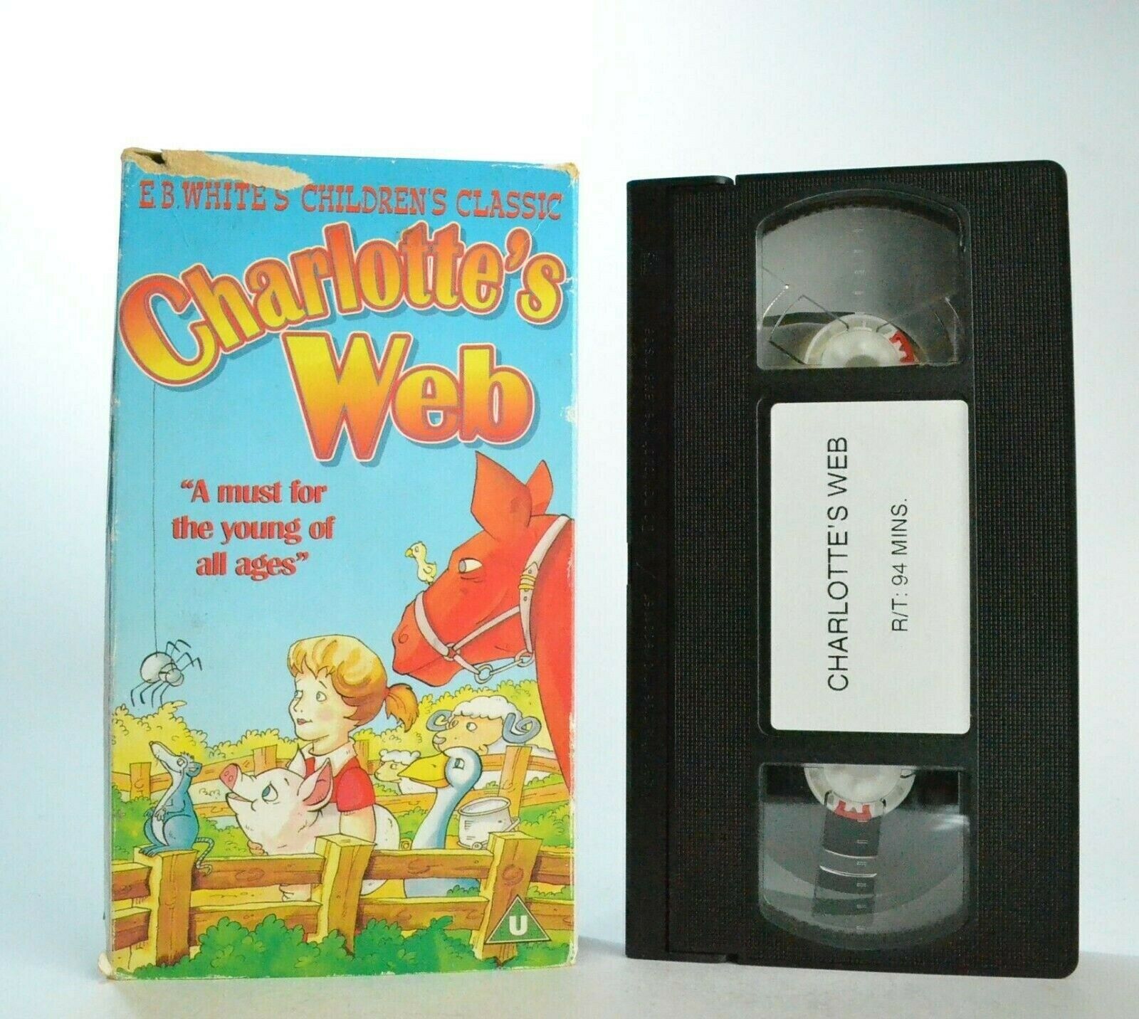 Charlotte's Web; [E. B. White] Carton Box - Animated - Children's Classic - Pal VHS-