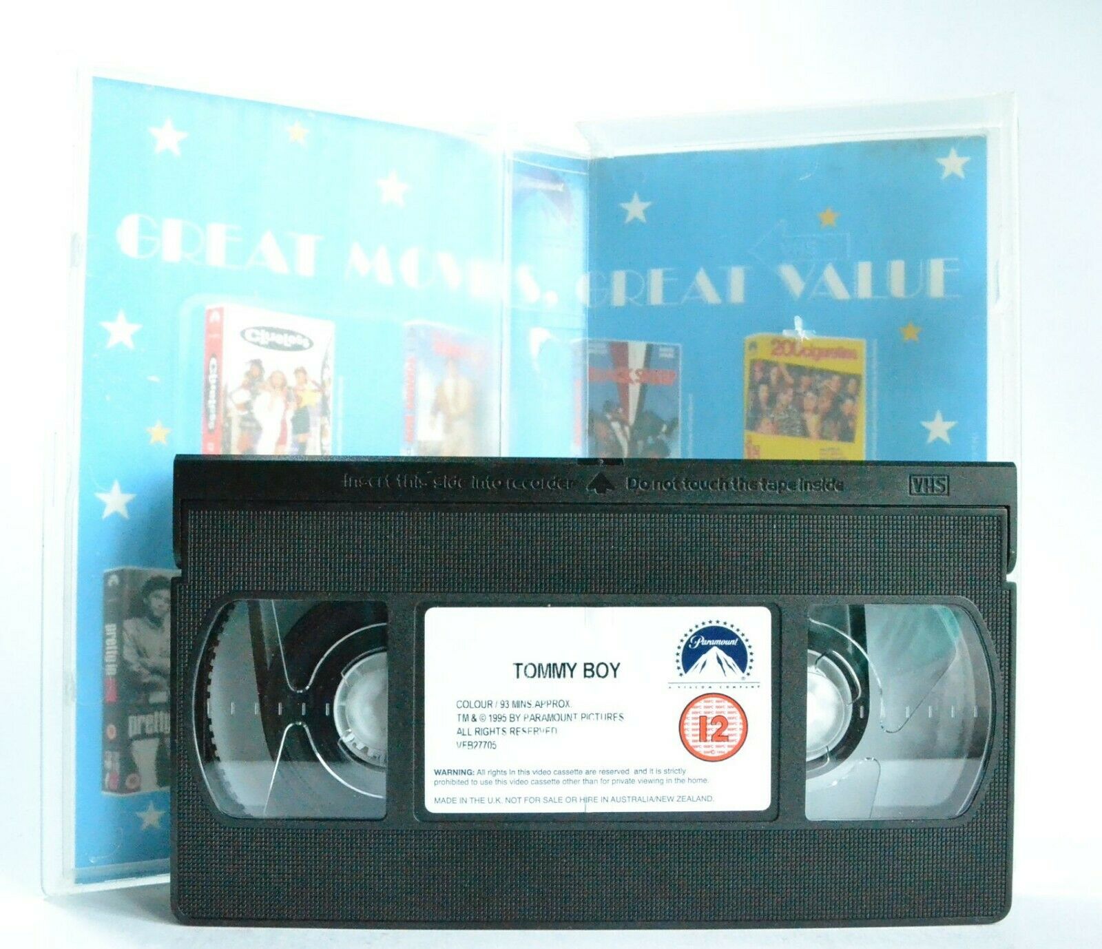 Tommy Boy: Chris Farley/David Spade - Paramount (1995) - Road Comedy - Pal VHS-