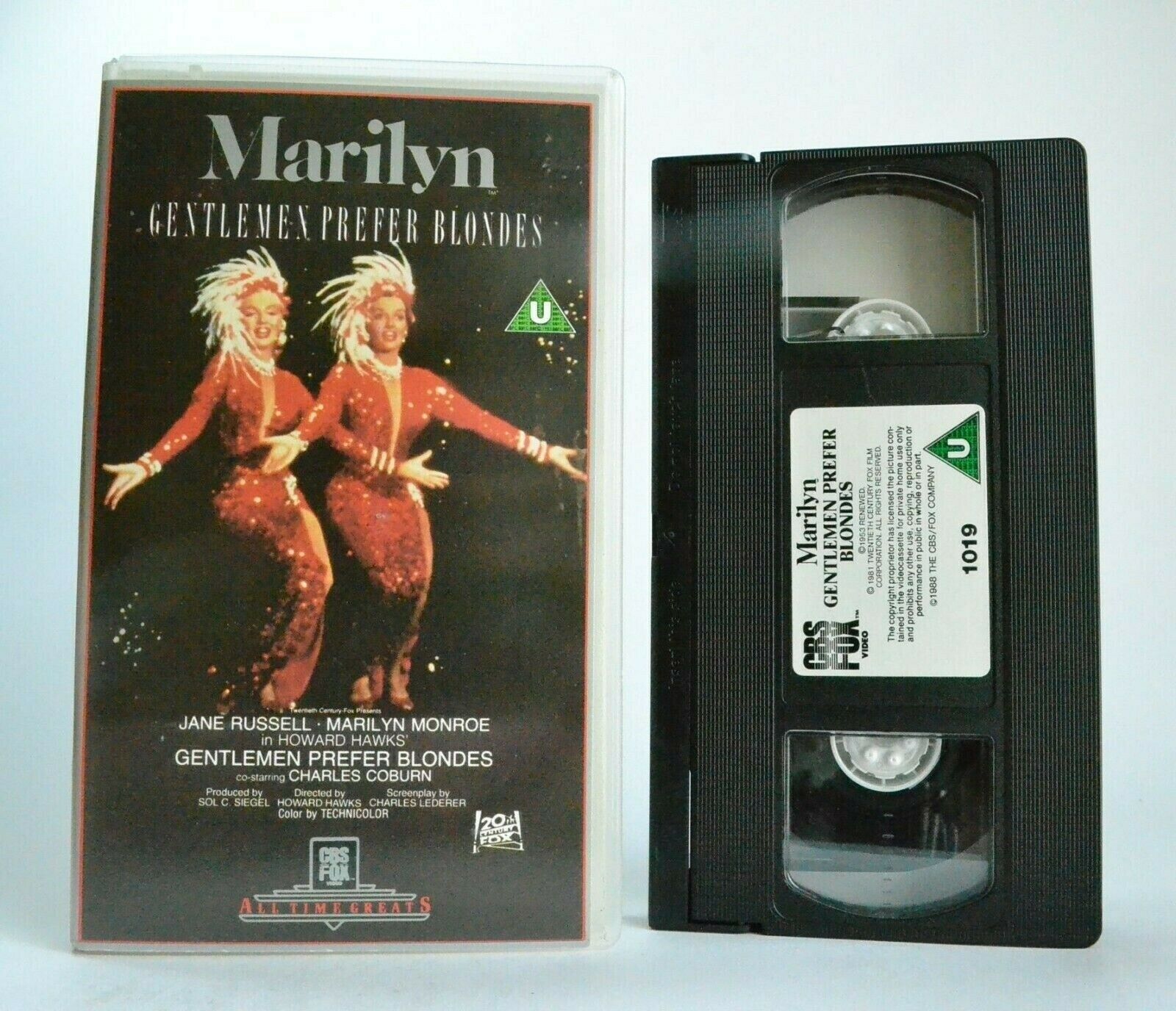 Gentlemen Prefer Blondes: Marilyn Monroe/Jane Russell - Comedy Musical - Pal VHS-