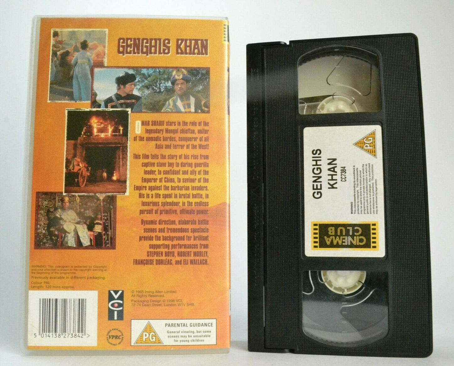 Genghis Khan (1965); [Henry Levin] Historical War Darma - Omar Sharif - Pal VHS-