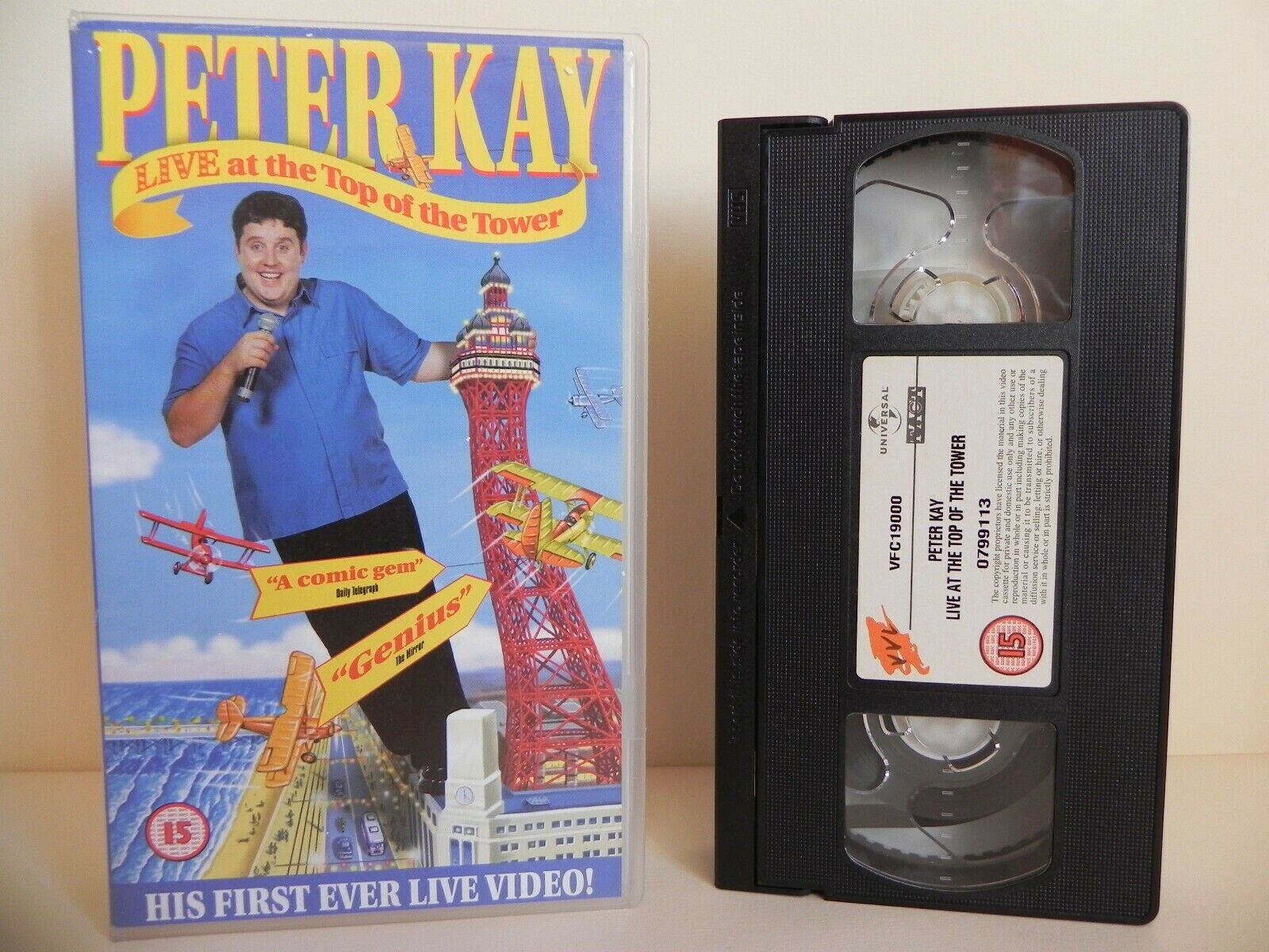 Peter Kay - Live At The Top Of The Tower - Comedy - First Live Video - Pal VHS-