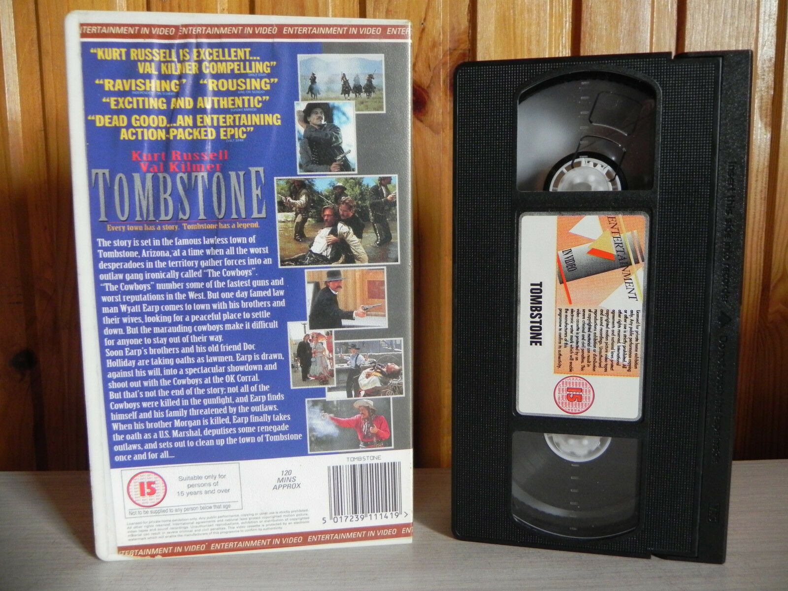 Tombstone - Entertainment In Video - Kurt Russell - Val Kilmer - Pal VHS-