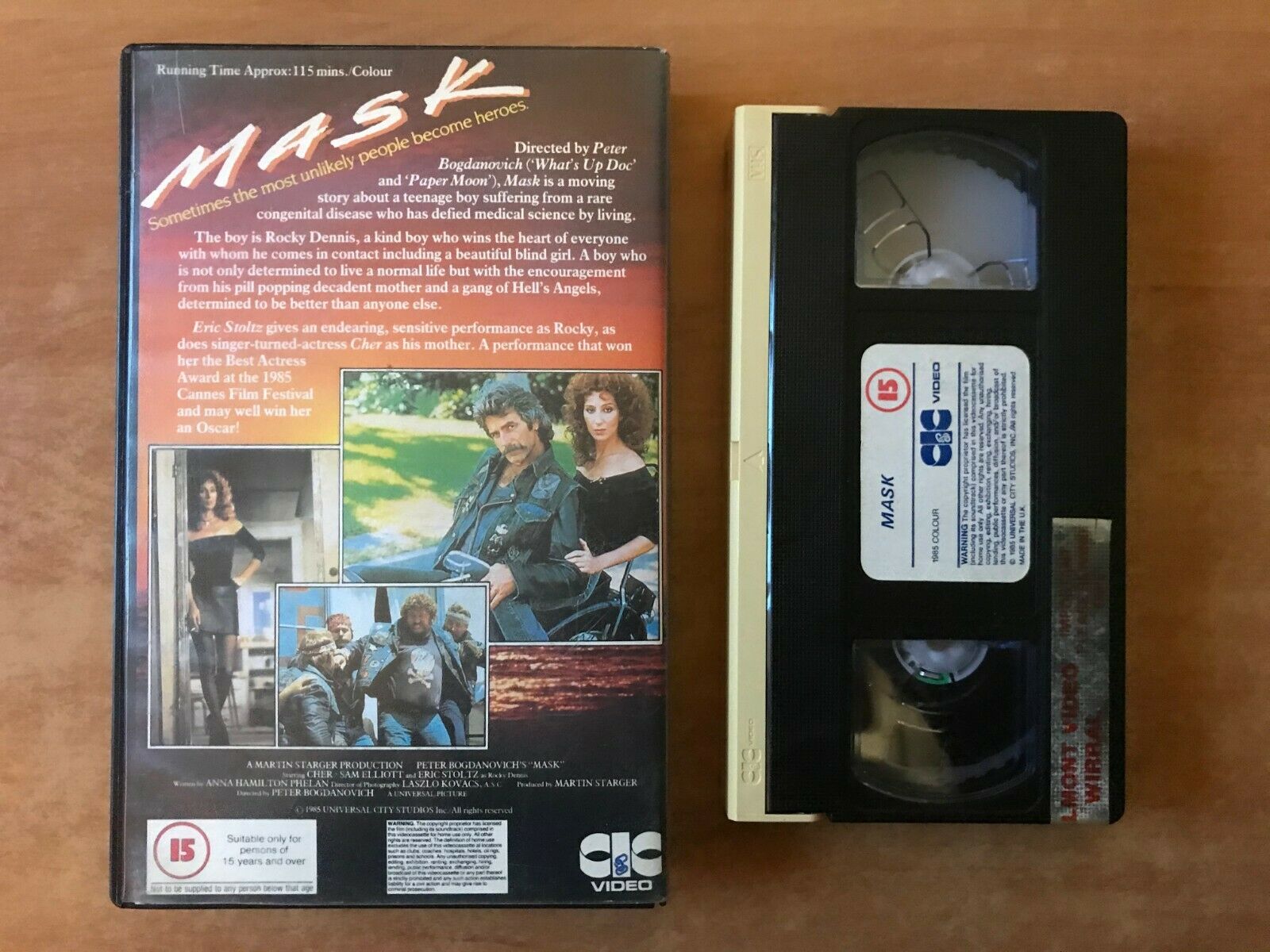 Mask (1985): Biograpical Drama [Large Box] True Story - Che / Eric Stoltz - VHS-
