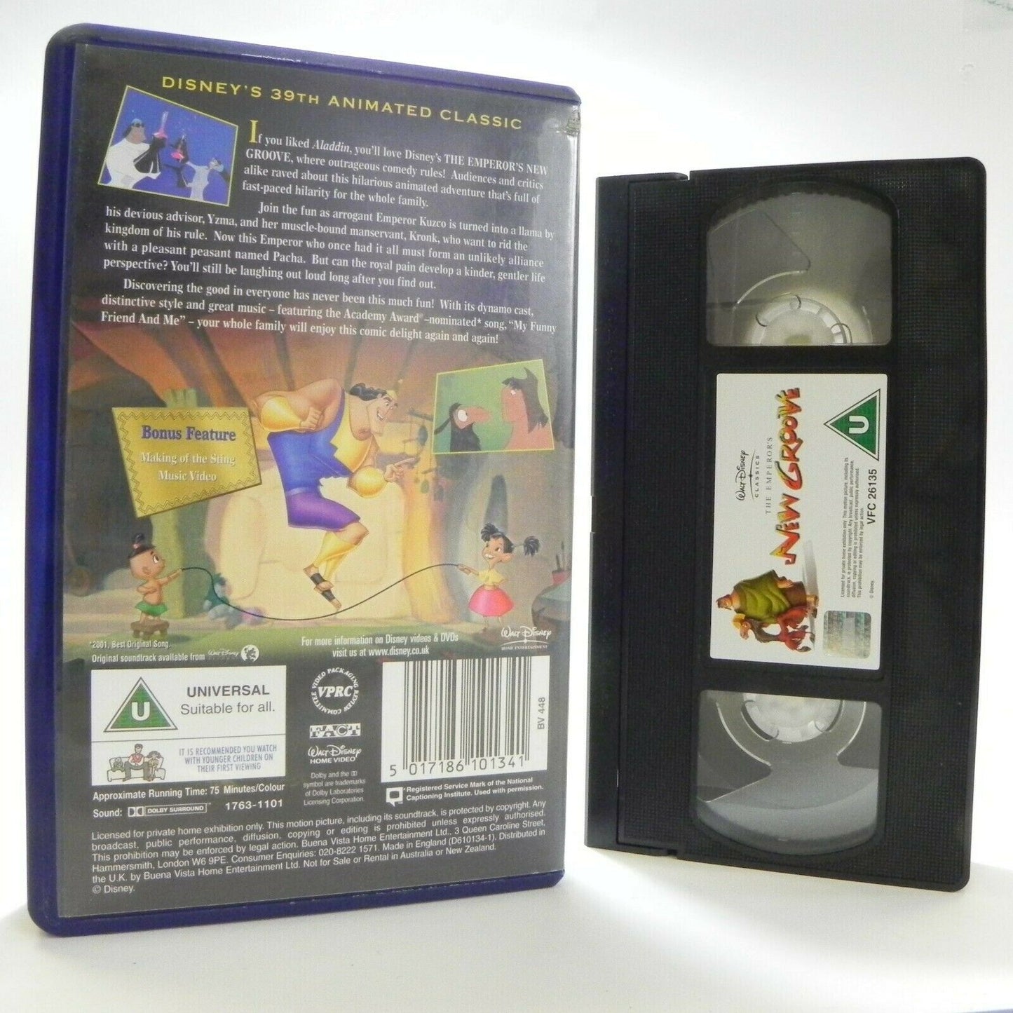 The Emperor's New Groove - Walt Disney Classics - Animated - Kids - Pal VHS-