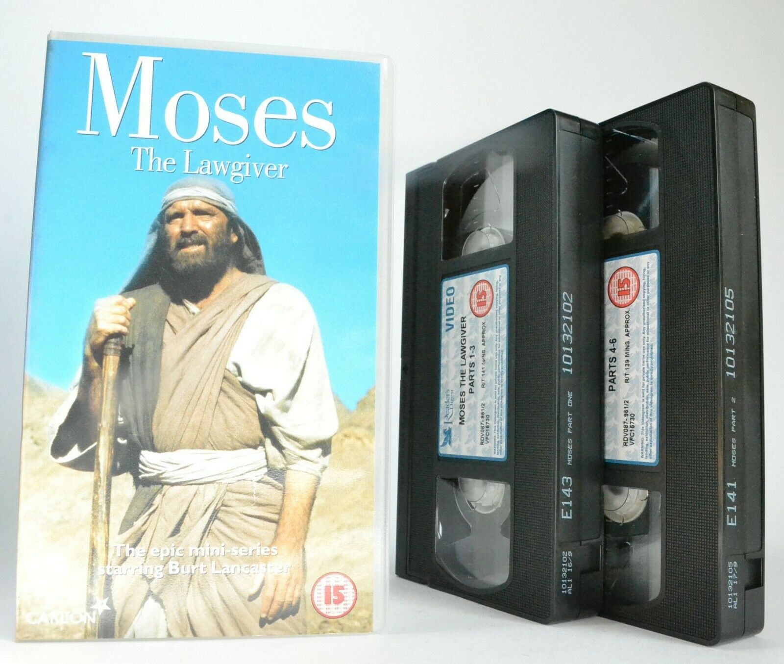 Moses: The Lawgiver - (1974) Miniseries - Bibilical Drama - Burt Lancaster - VHS-