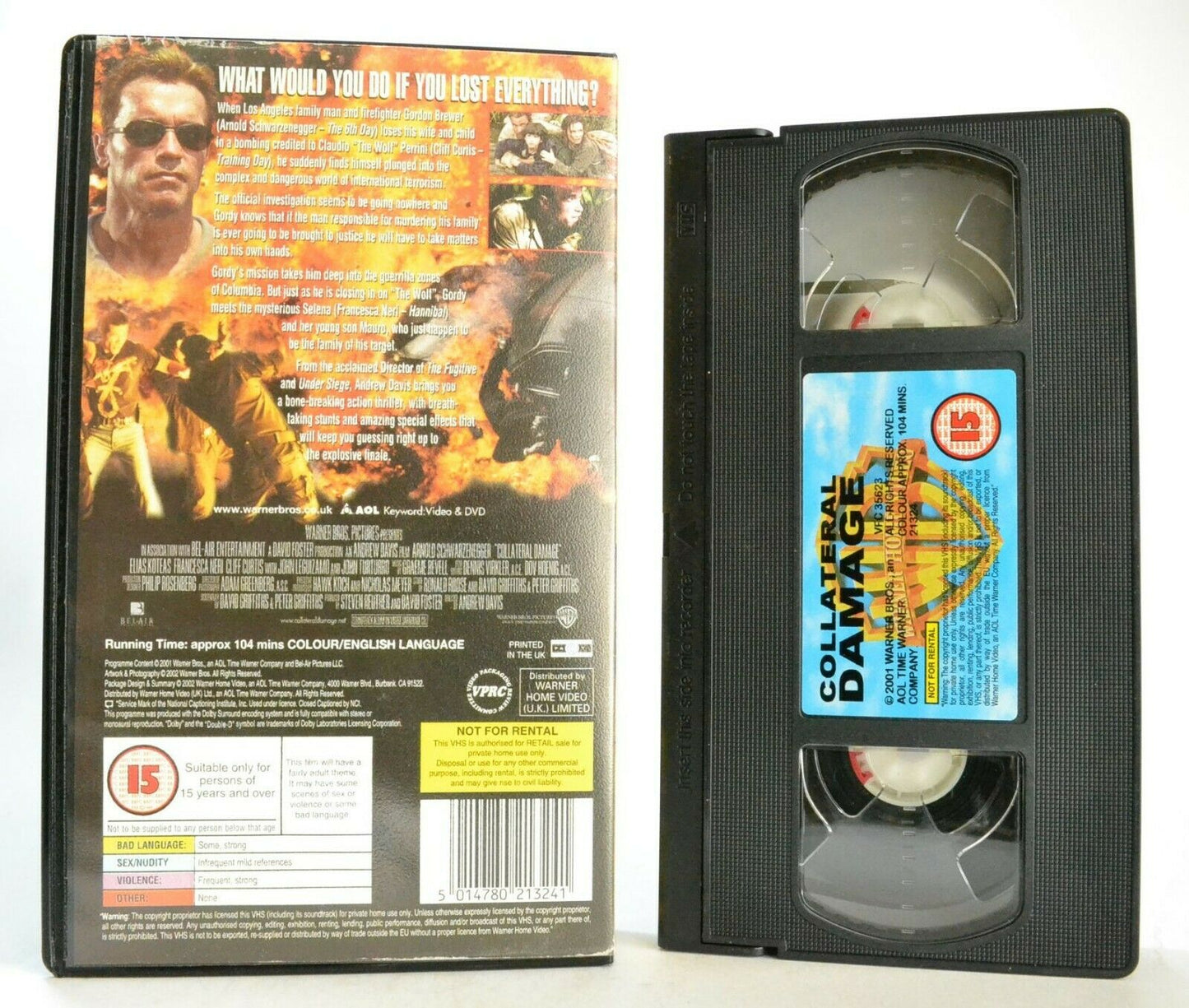 Collateral Damage: A Davis Film - Action Thriller - A.Schwarzenegger - Pal VHS-