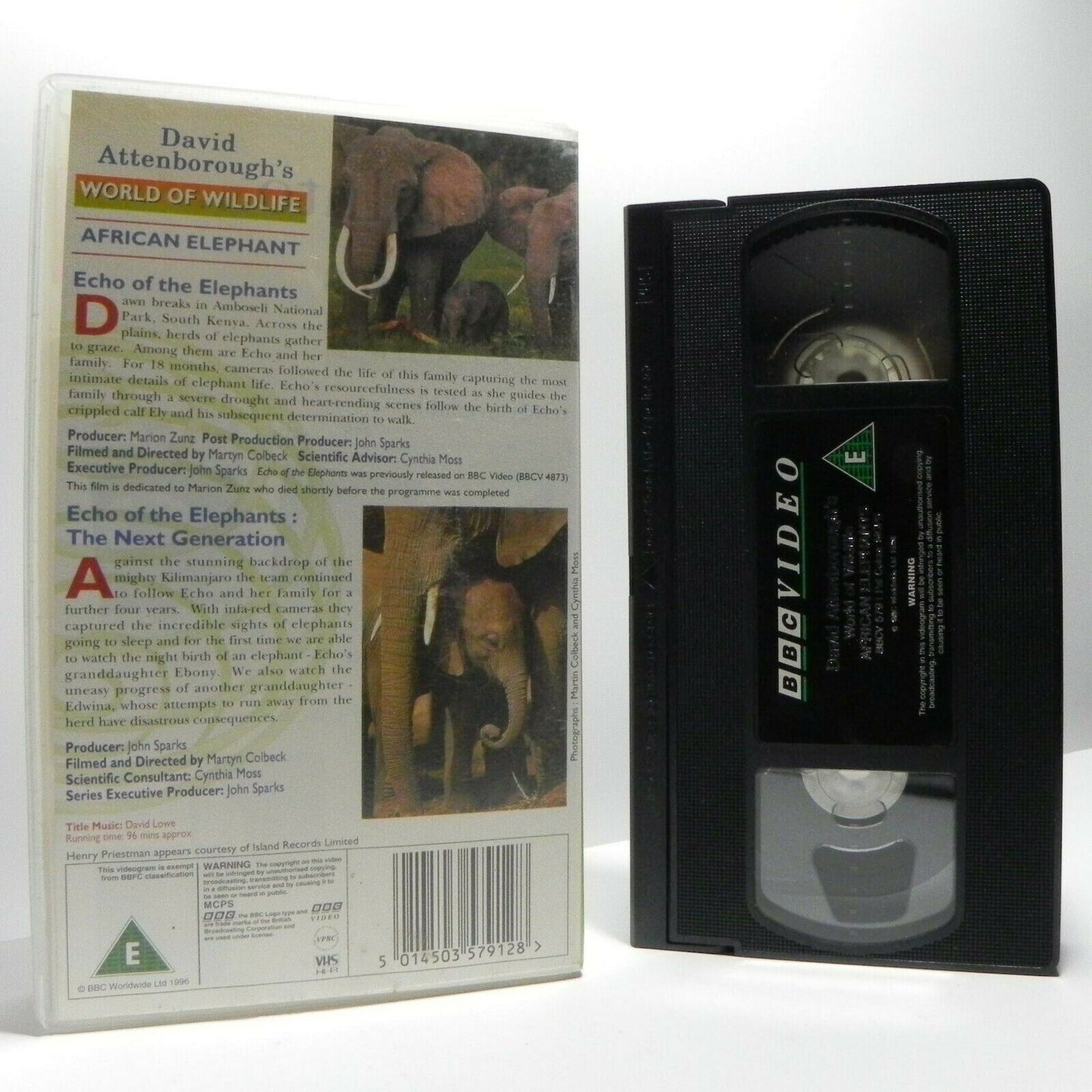 World Of Wildlife: African Elephants - D.Attenborough - Documentary - Pal VHS-