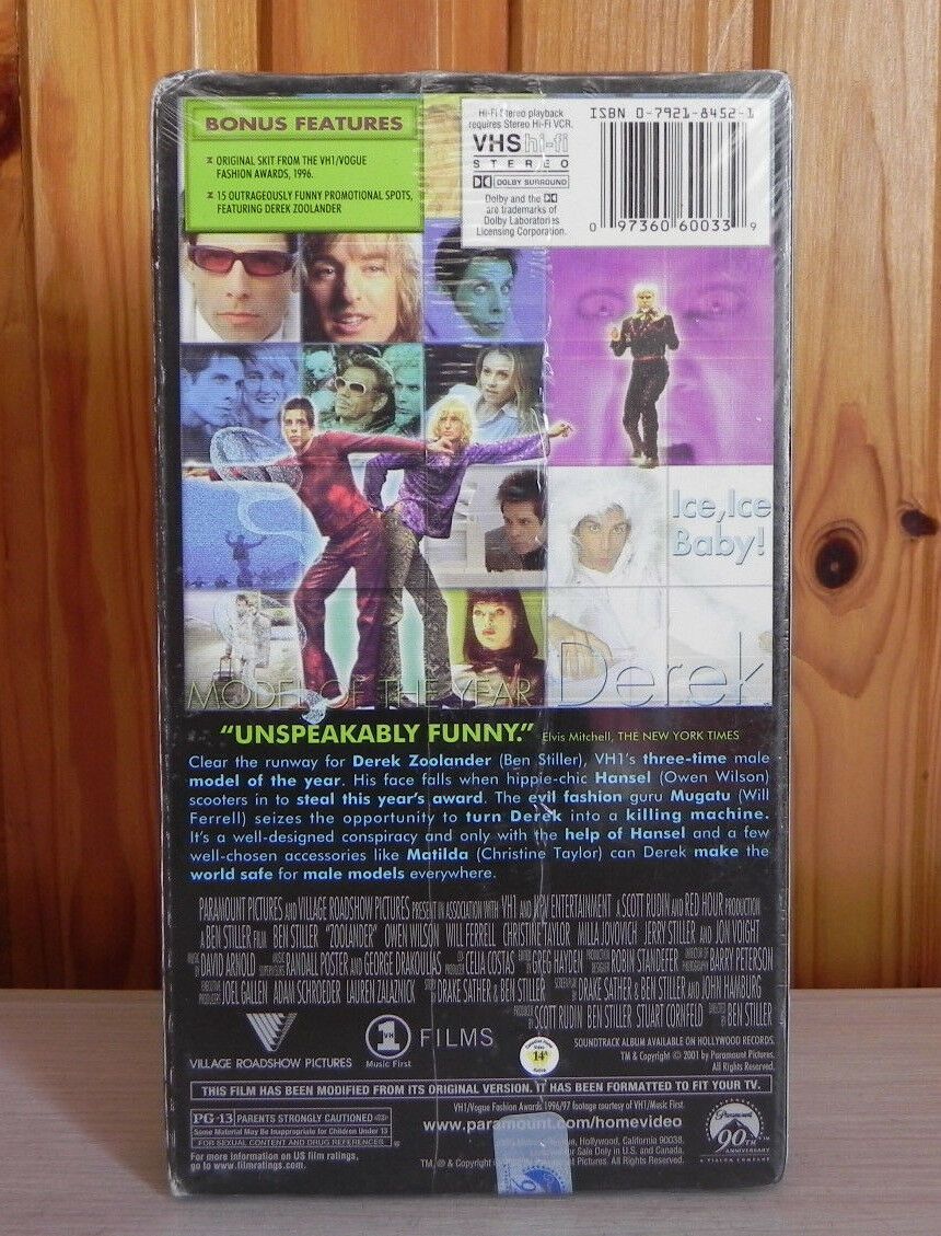 Zoolander - Special Edition- Brand New Sealed - Paramount Video - Gift - Pal VHS-