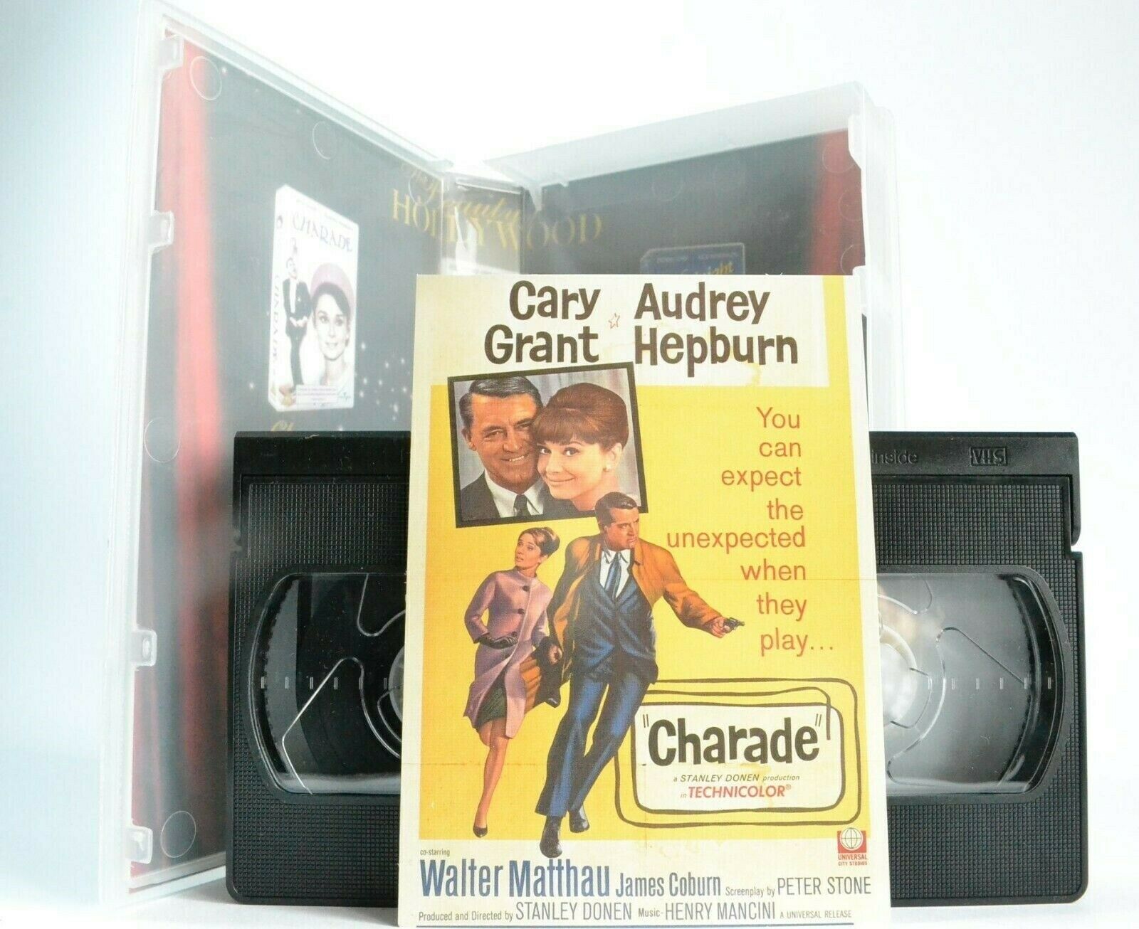 Charade [Postcards Included]: (1966) Thriller - Cary Grant/Audrey Hepburn - VHS-
