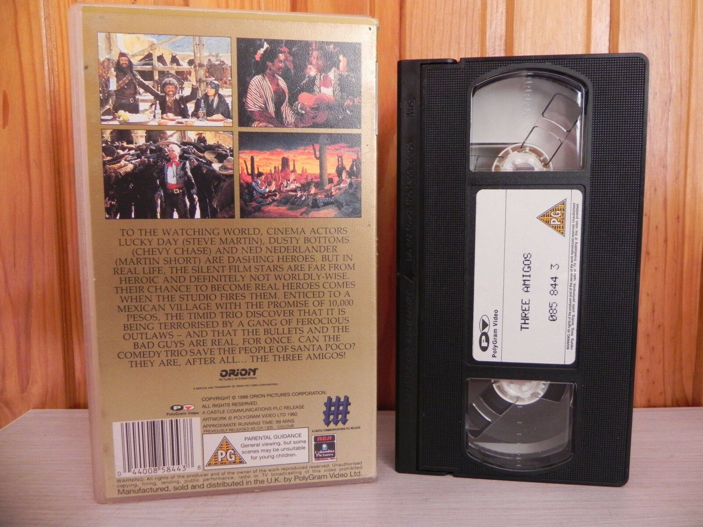 Three Amigos - 4 Front Video - Comedy - Steve Martin - Chevy Chase - Pal VHS-