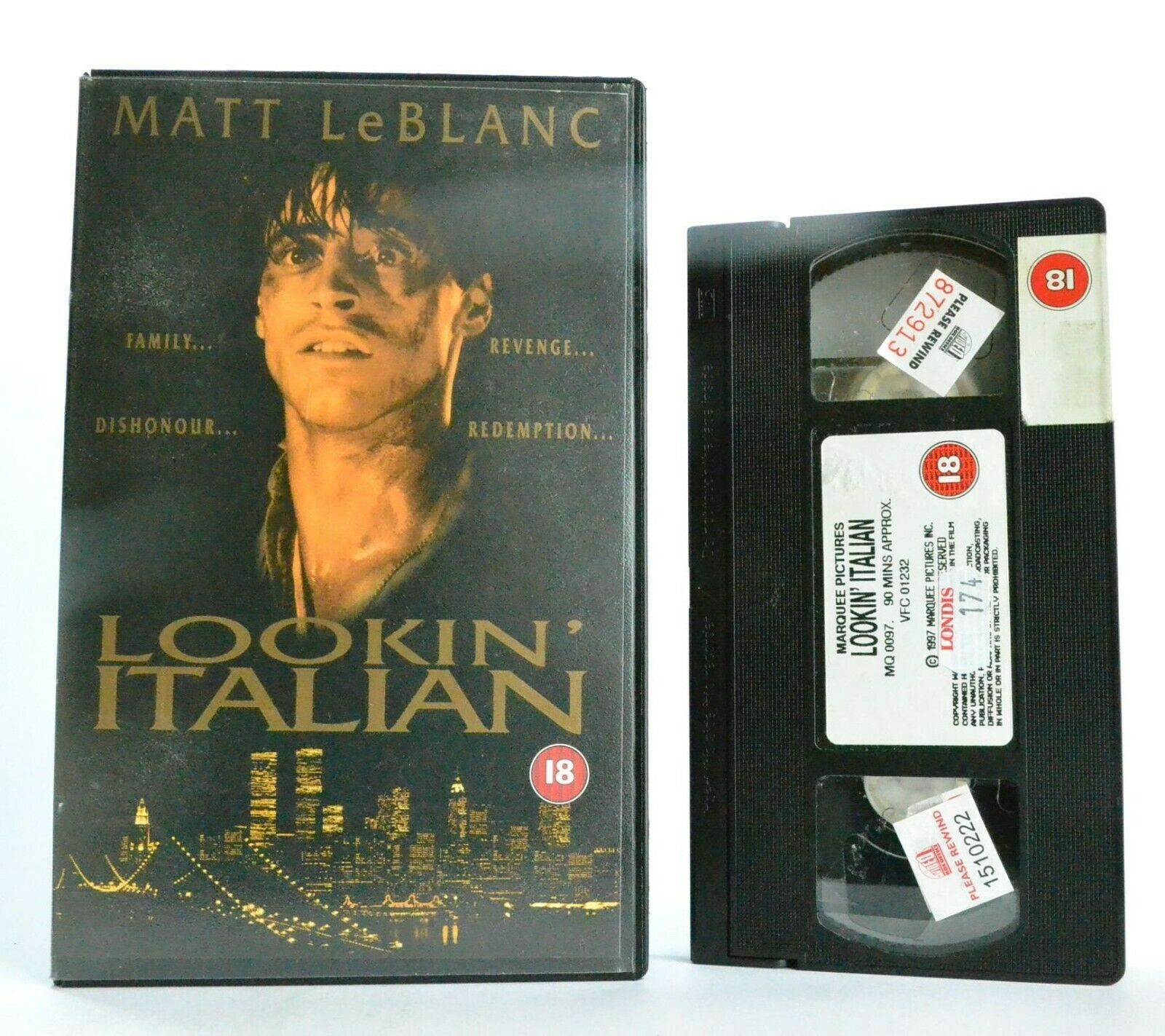 Lookin' Italian: (1994) Thriller - Seductive Lady-Killer - Matt LeBlanc - VHS-