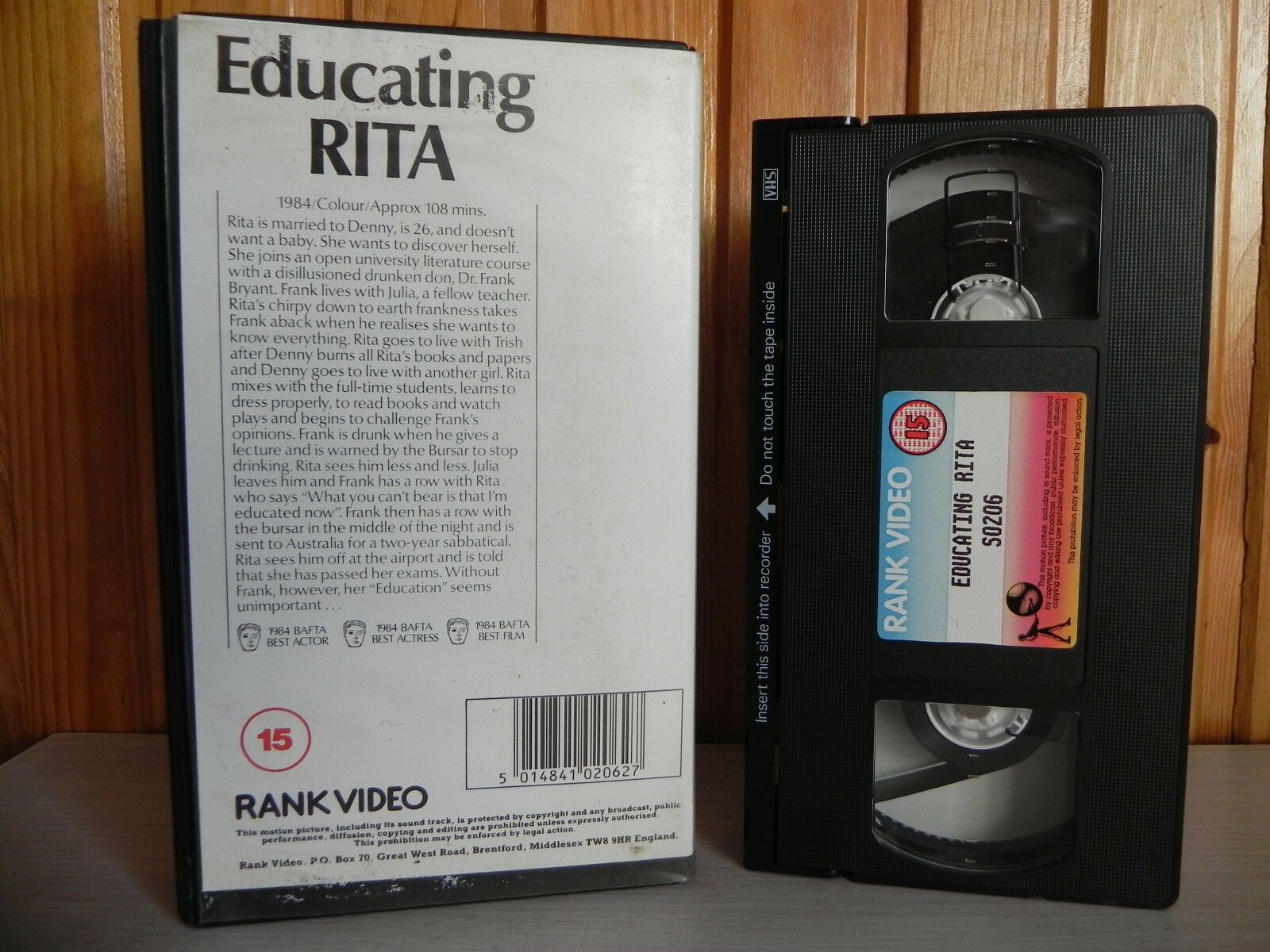 Educating Rita - Michael Caine - Julie Walters - Pre-Cert - Rank Video - Pal VHS-