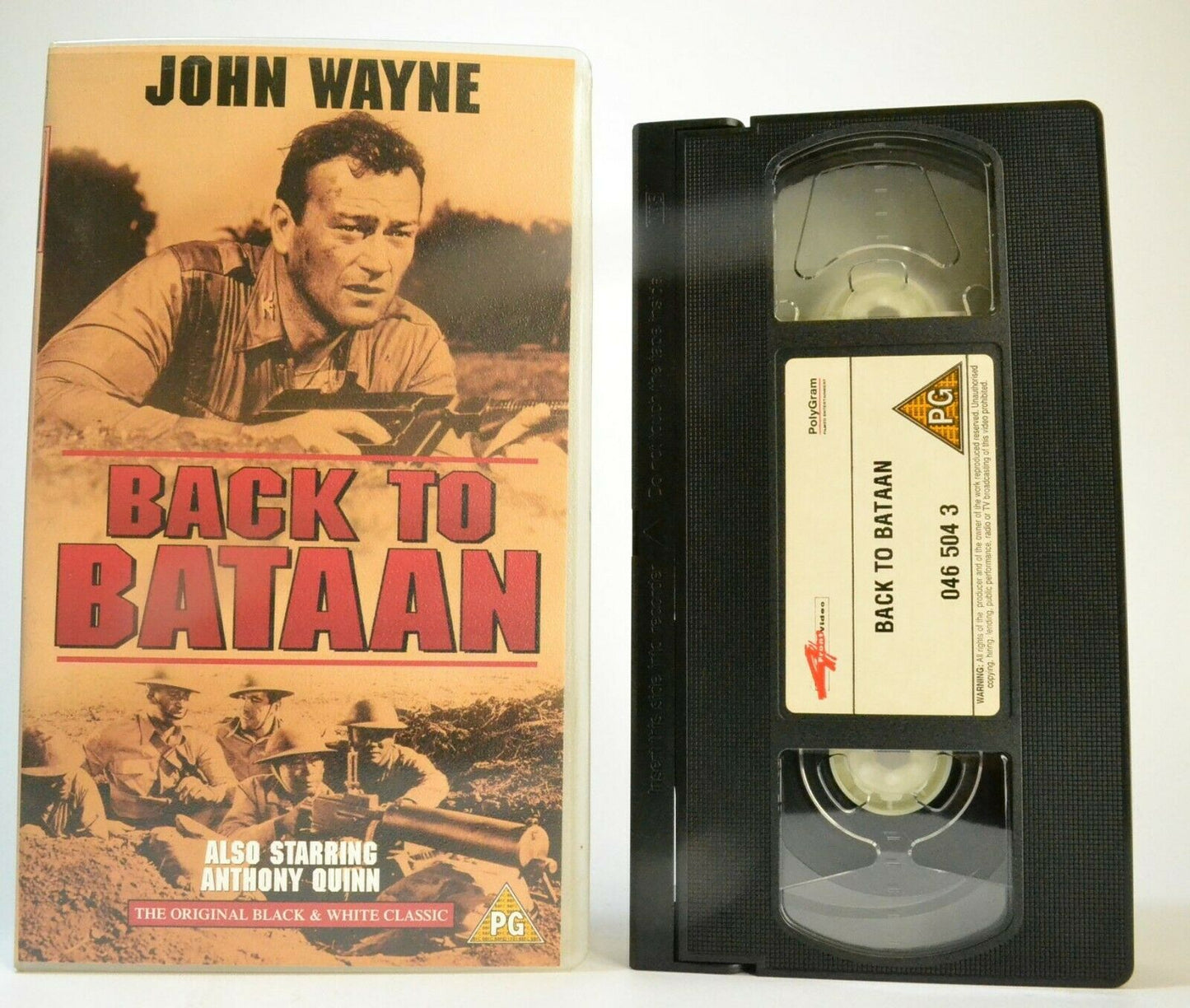 Back To Bataan - War Drama - World War 2 - John Wayne / Anthony Quinn - Pal VHS-