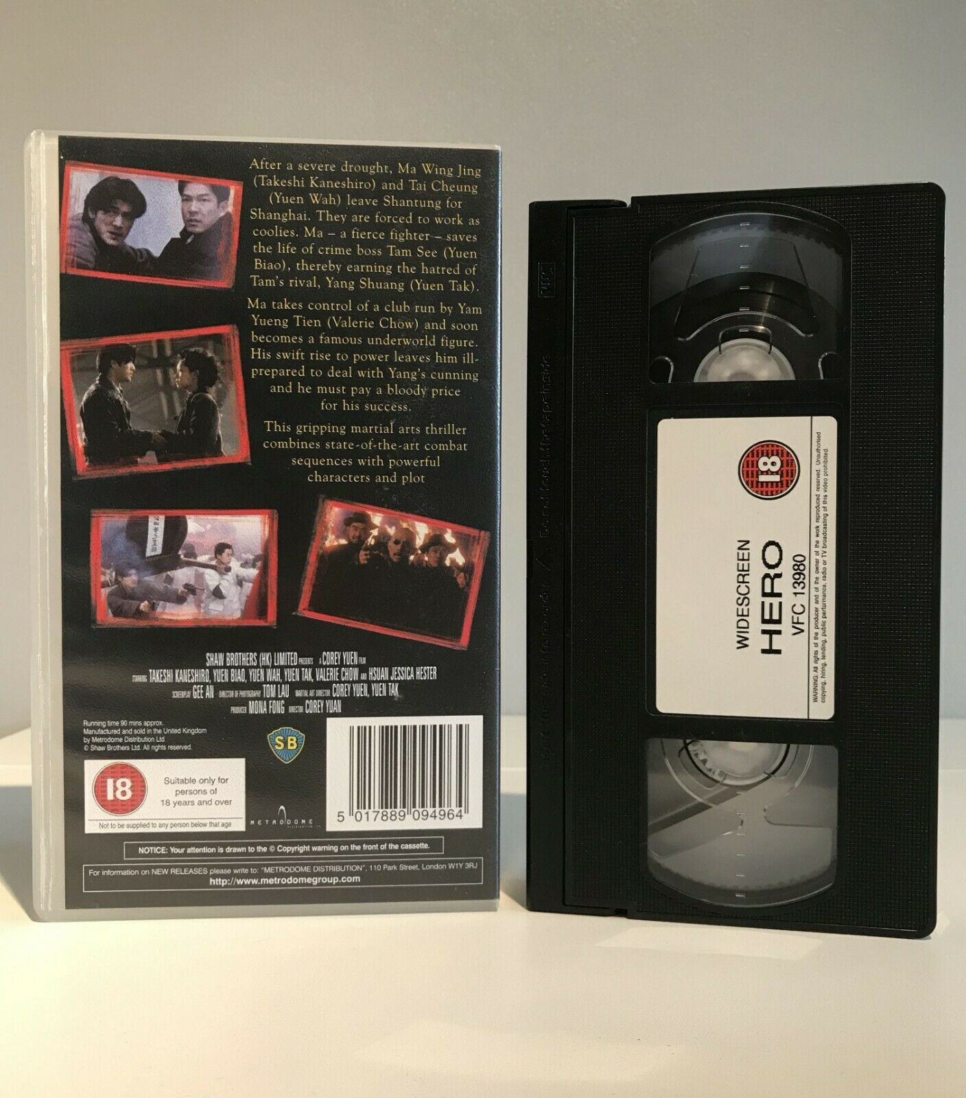 Hero (1997): Widescreen Edition - Hong Kong Martial Arts Film - Yuen Biao - VHS-