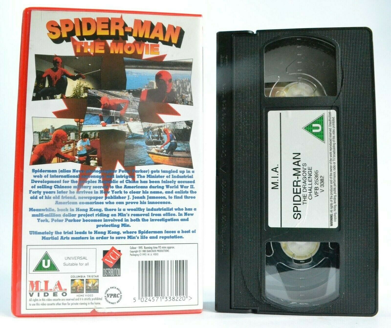 Spider Man: The Dragon's Challenge: (1979) Made For T.V. - Children's - Pal VHS-