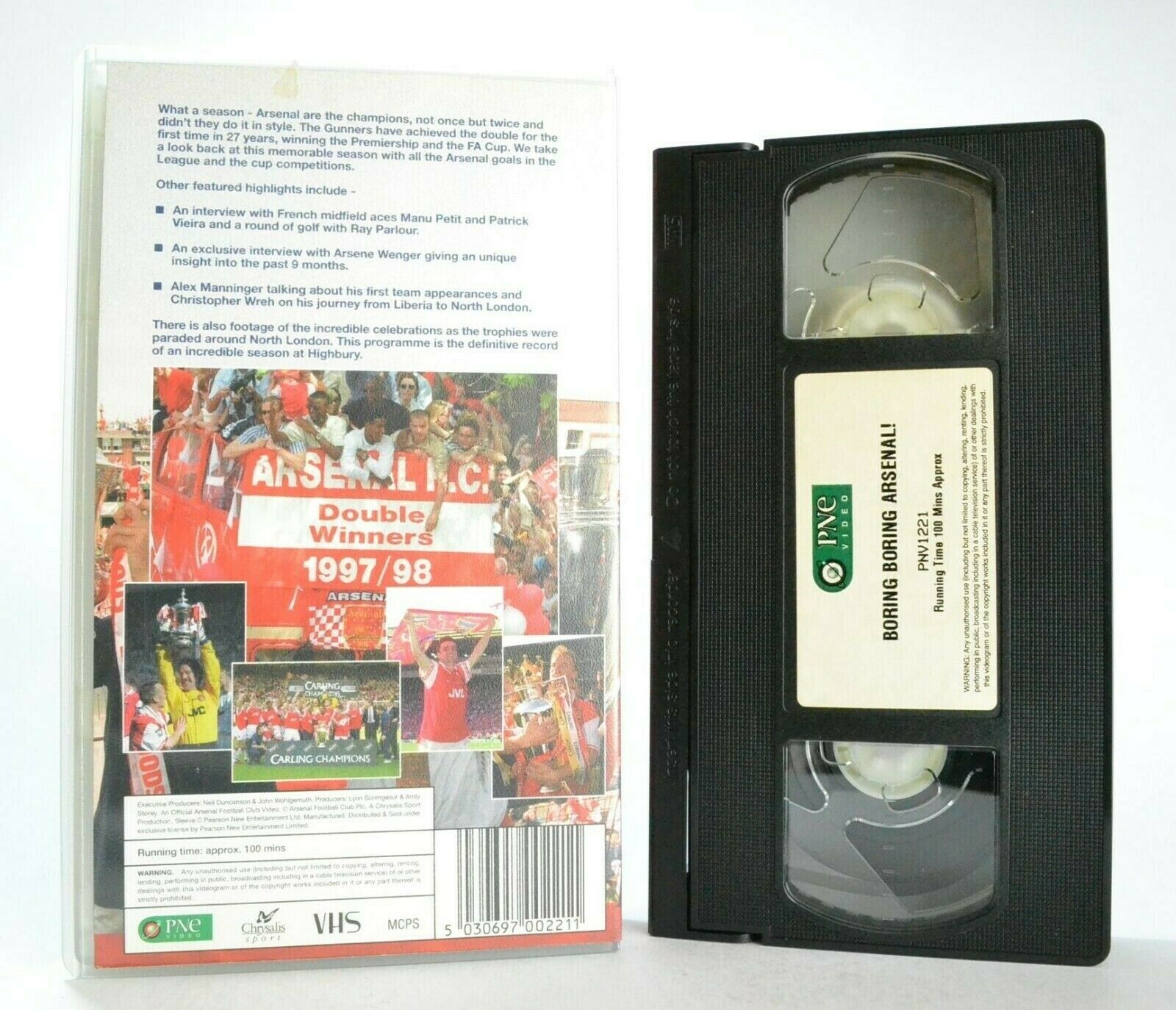 Boring Boring Arsenal: Season Review 1997/98 - Gunners - Football - Sports - VHS-