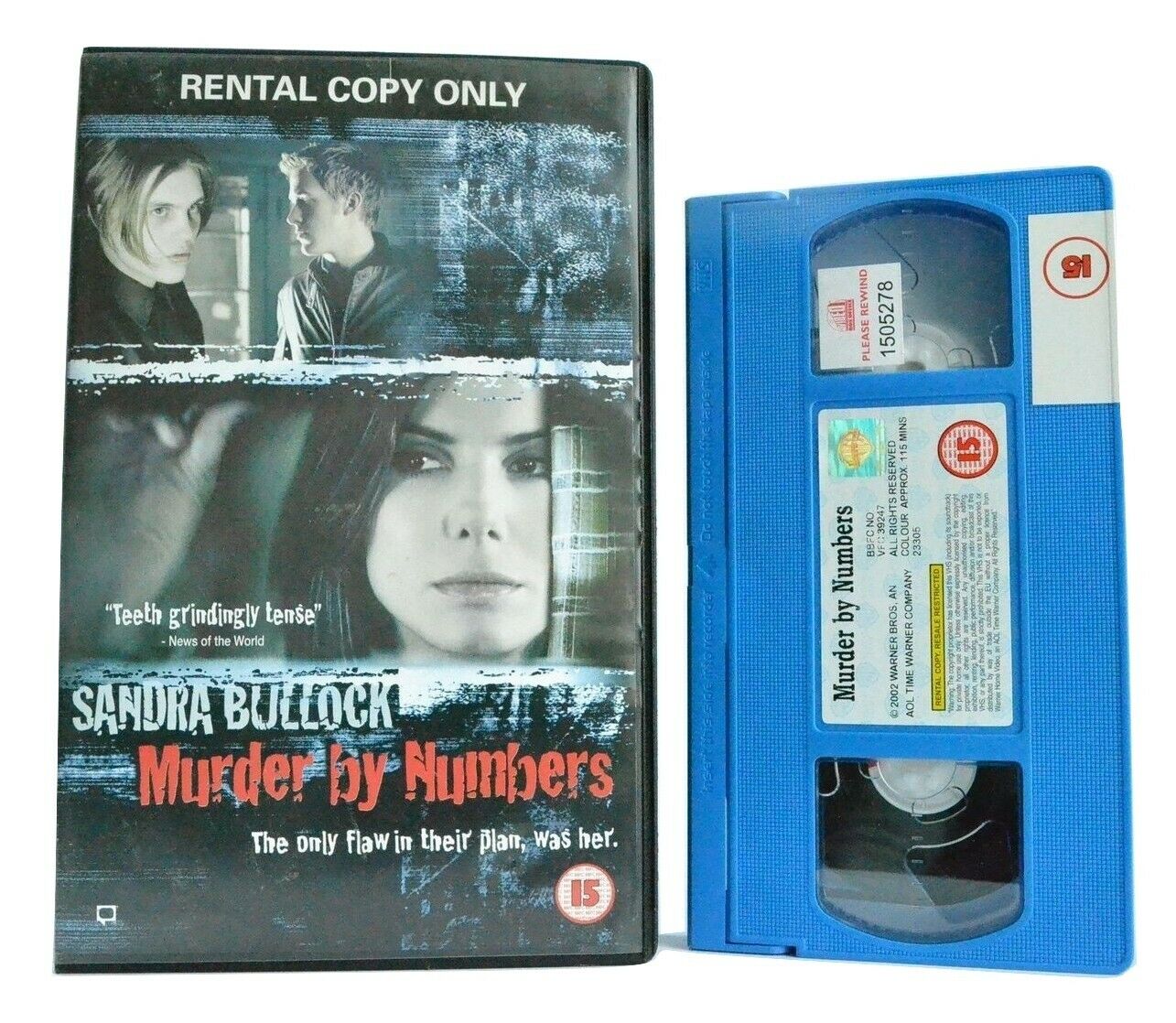 Murder By Numbers: Psychological Thriller (2002) - Large Box - S.Bullock - VHS-