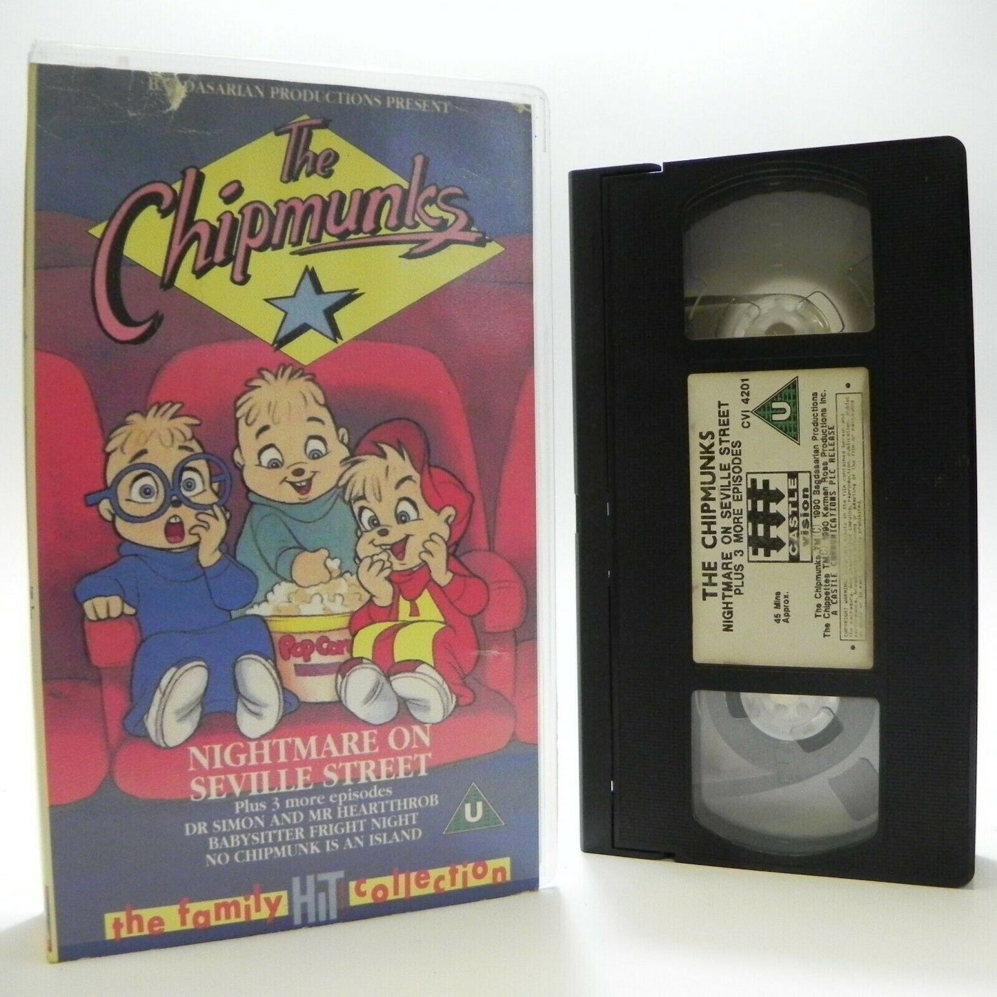 The Chipmunks: Nightmare On Seville Street - Animated - Adventures - Kids - VHS-