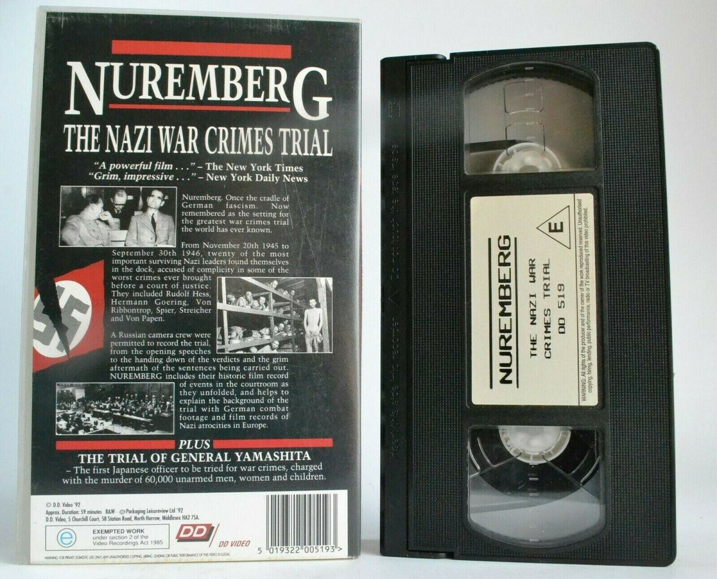 Nuremberg: The Nazi War Crimes Trial - Rudolf Hess - Hermann Goering - Pal VHS-