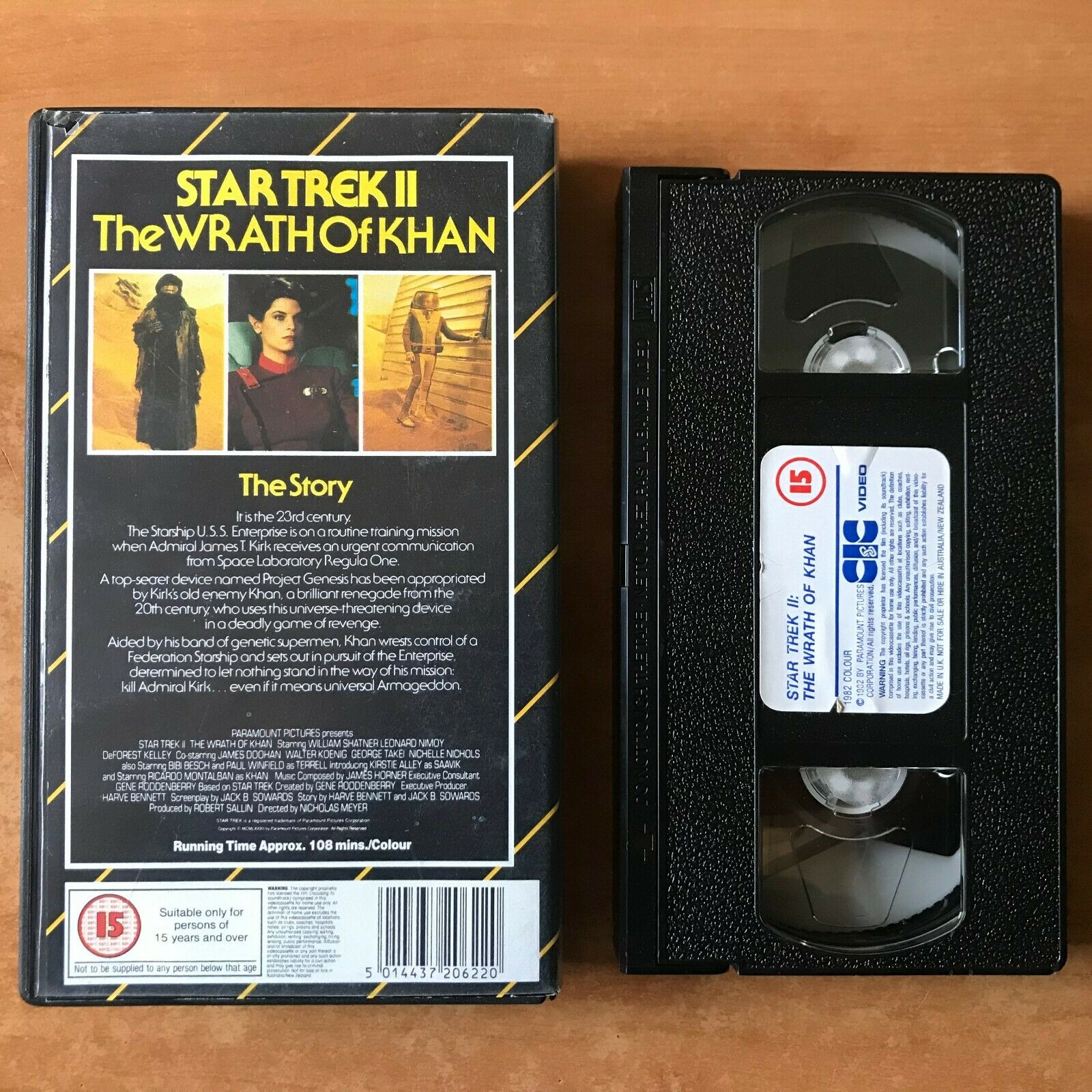 Star Trek 2 (1982) [Wrath Of Khan] Space Opera [Sci-Fi] Leonard Nimoy - Pal VHS-