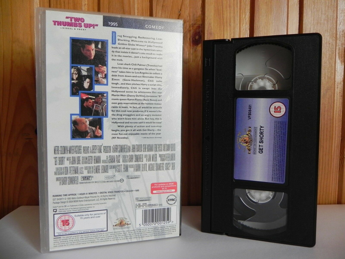 Get Shorty - Metro Goldwyn - Criminal Comedy - John Travolta - Rene Russo - VHS-