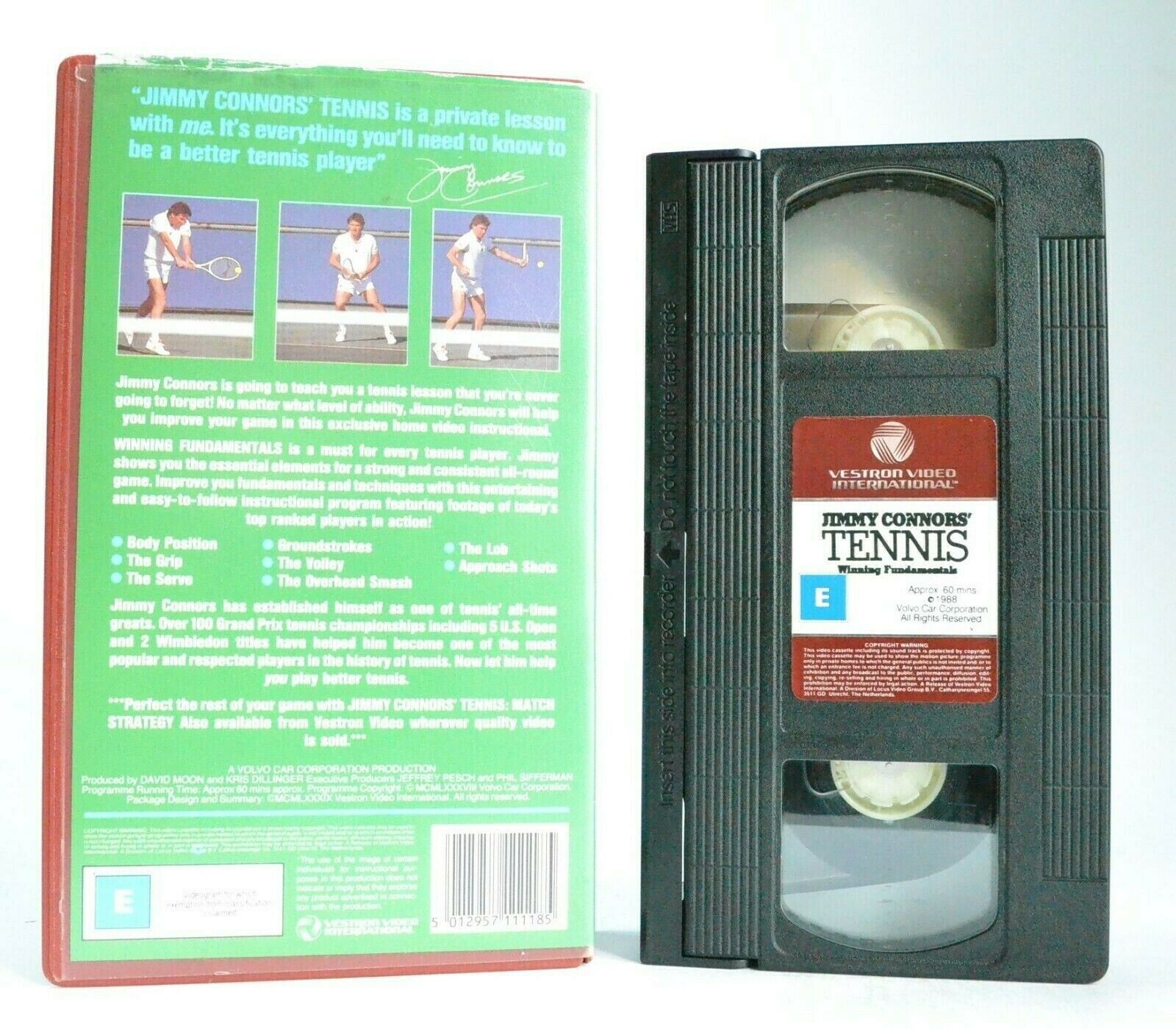 Tennis: By Jimmy Connors - Educational - Private Lessons - Sports - Pal VHS-